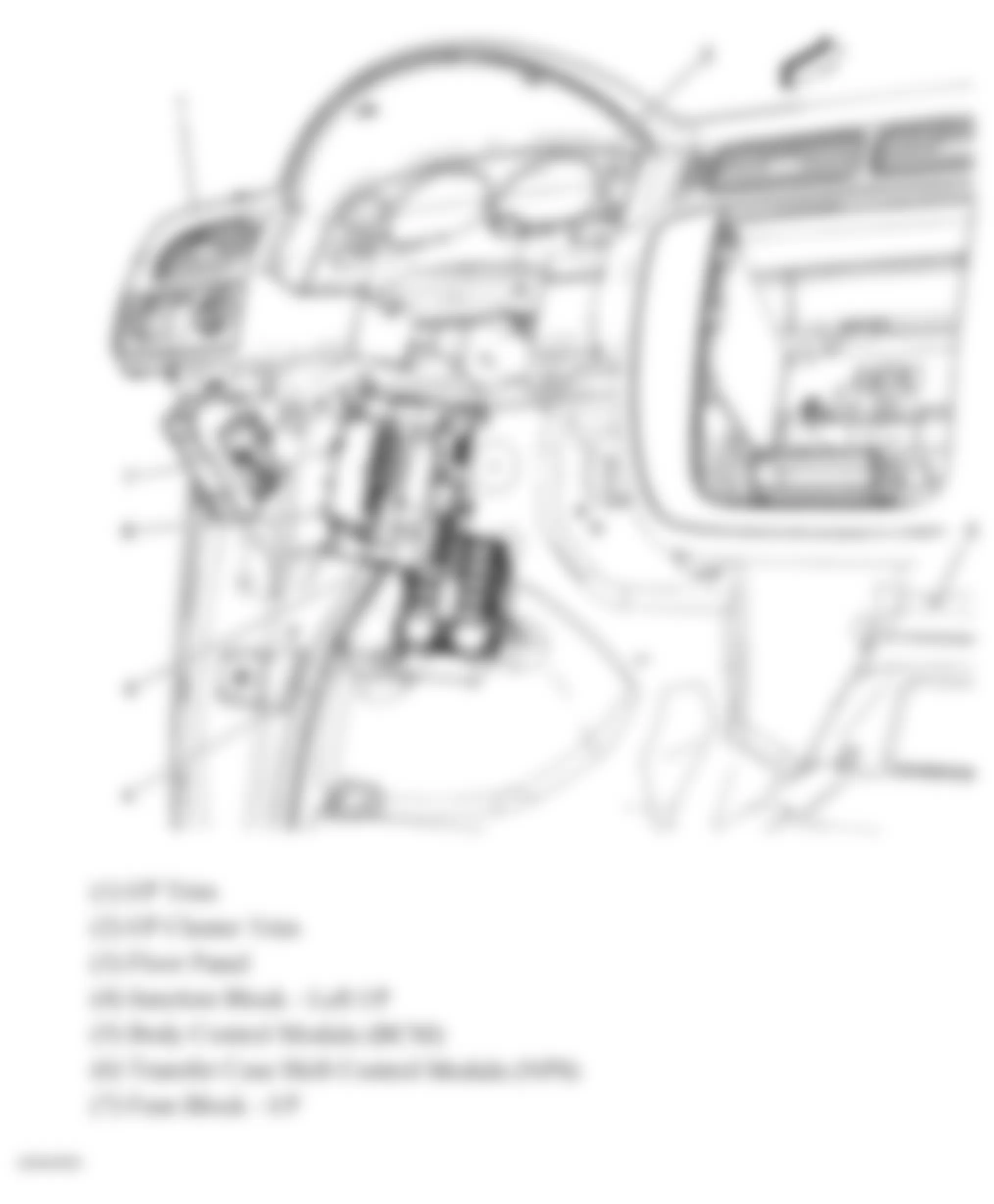 Chevrolet Suburban K1500 2008 - Component Locations - Below Left Side Of Dash