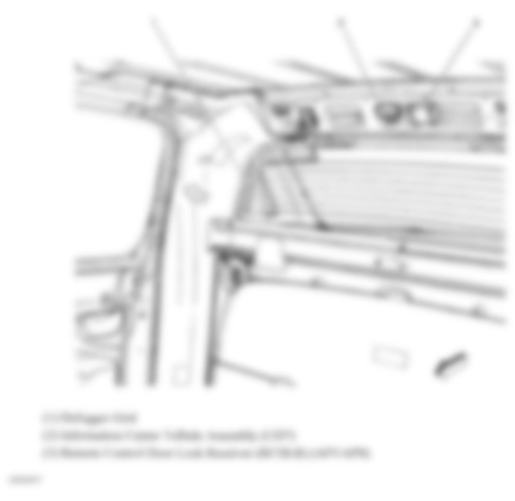 Chevrolet Suburban K1500 2008 - Component Locations - Rear Of Roof