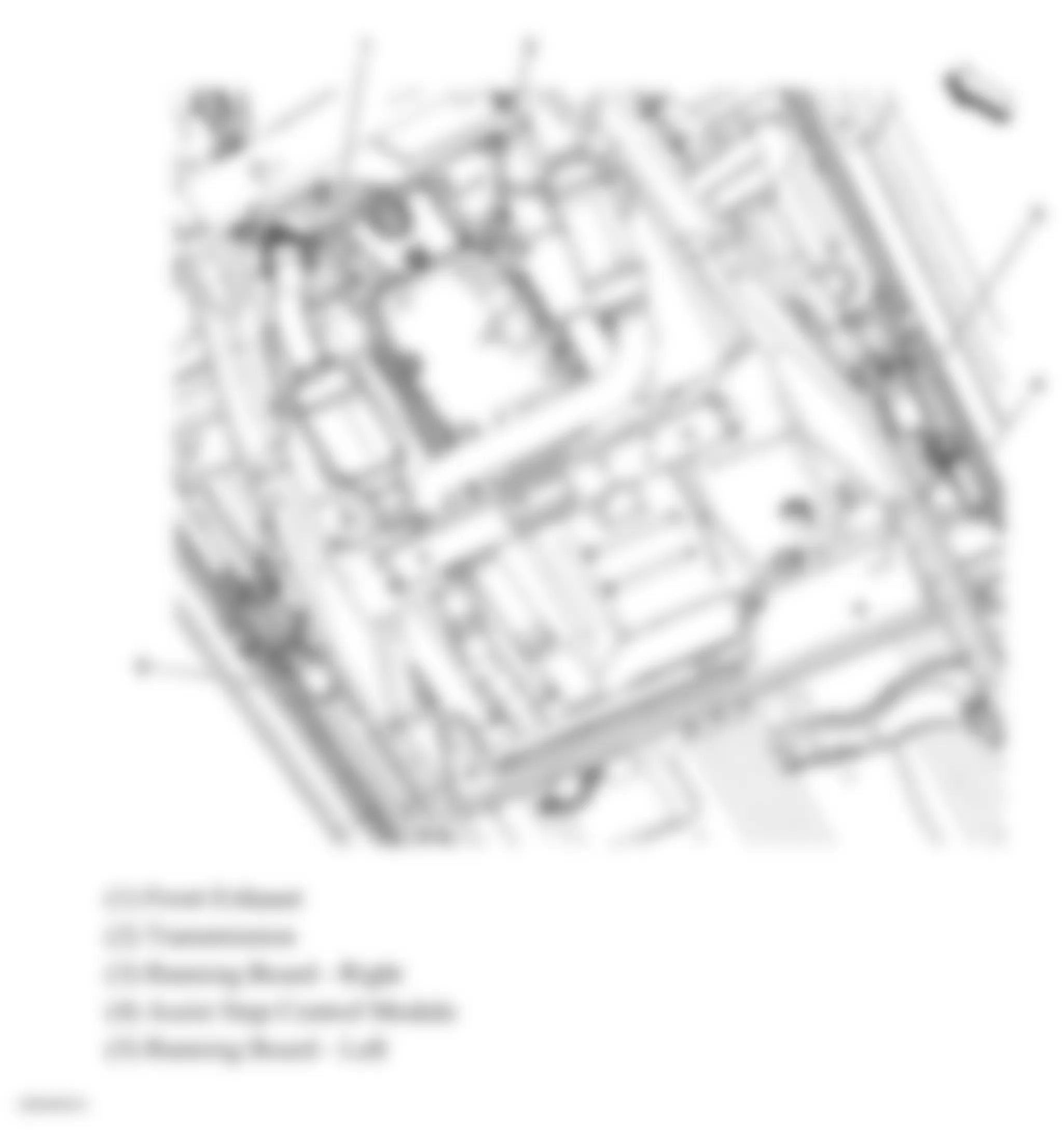 Chevrolet Suburban K1500 2008 - Component Locations - Center Underside Of Vehicle