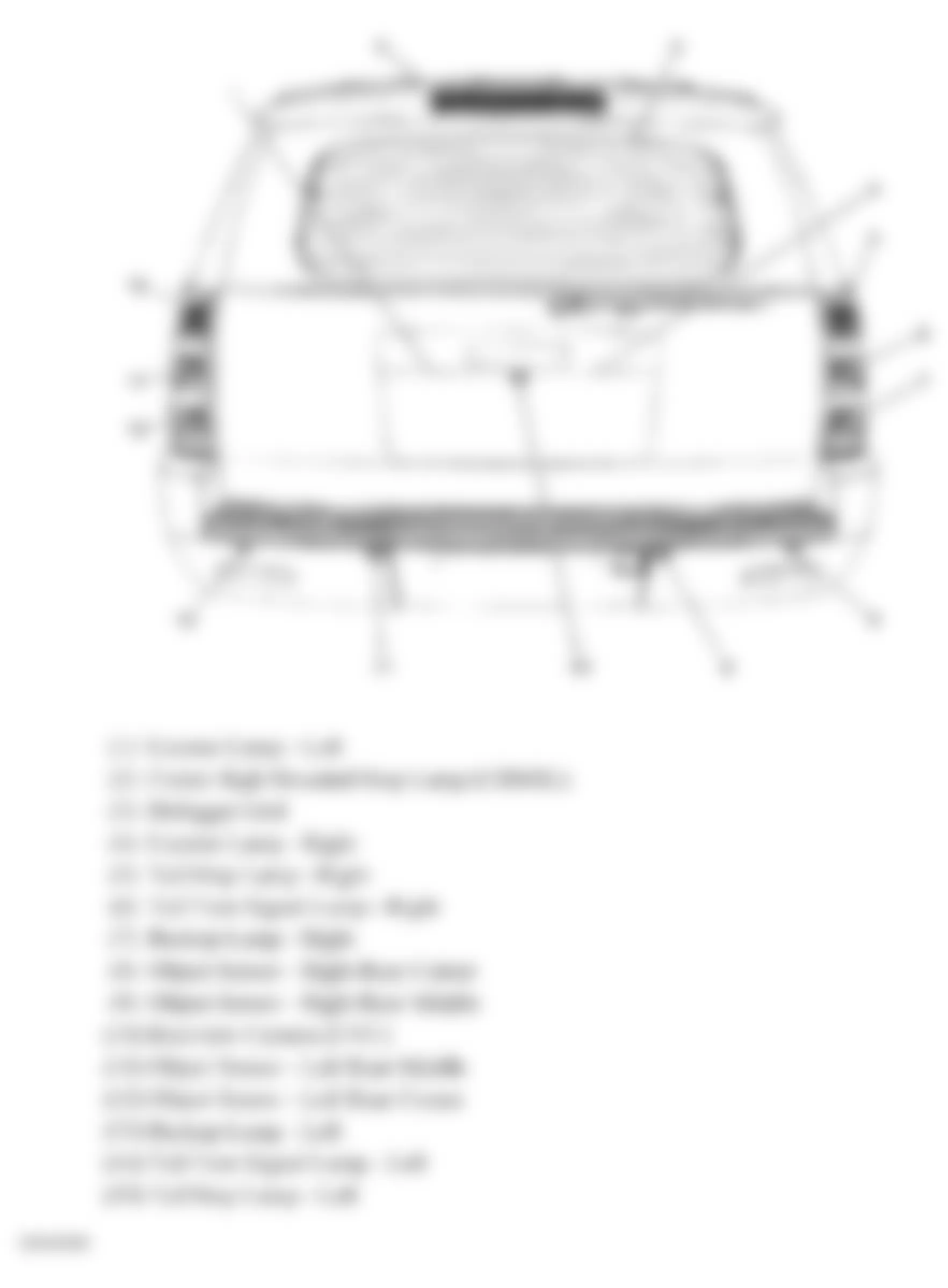 Chevrolet Suburban K1500 2008 - Component Locations - Rear Of Vehicle (Yukon W/One Piece Liftgate)