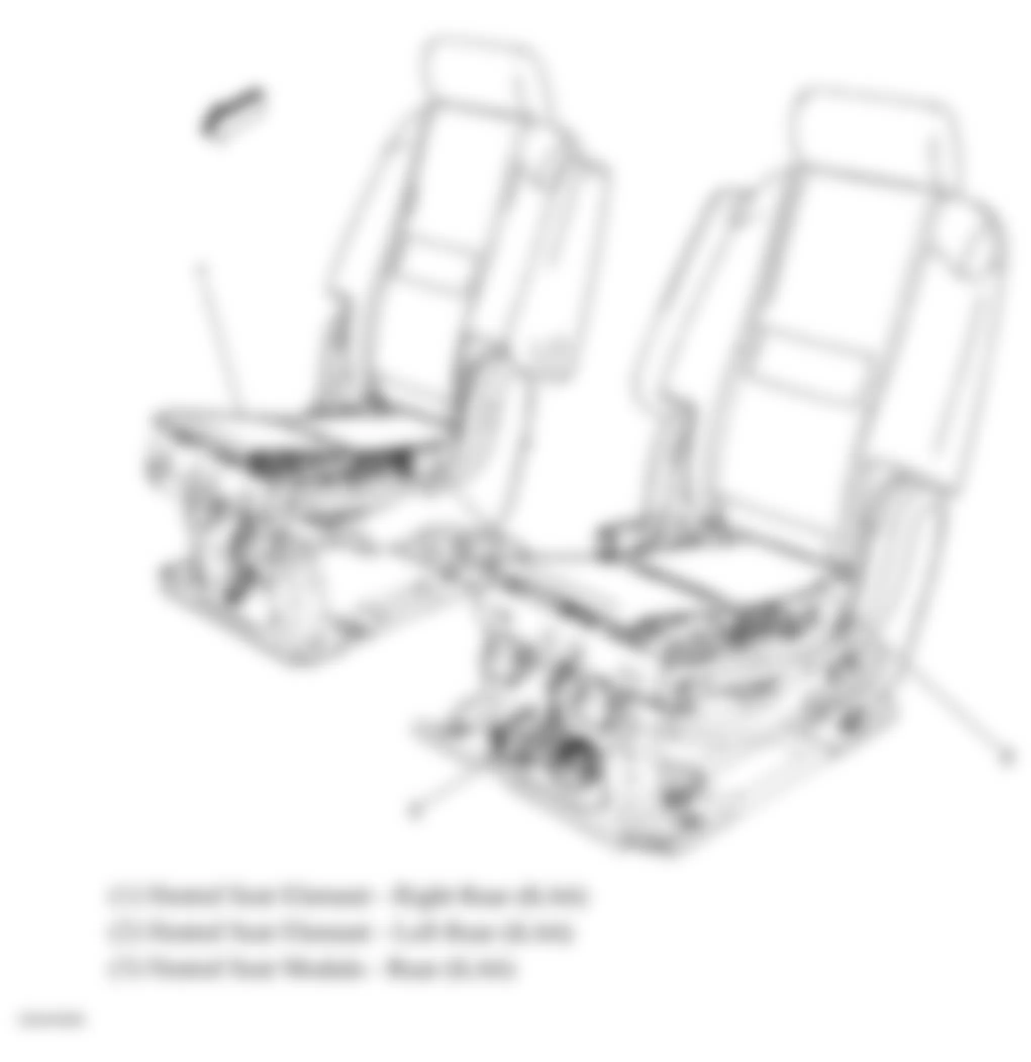 Chevrolet Suburban K1500 2008 - Component Locations - Rear Seats