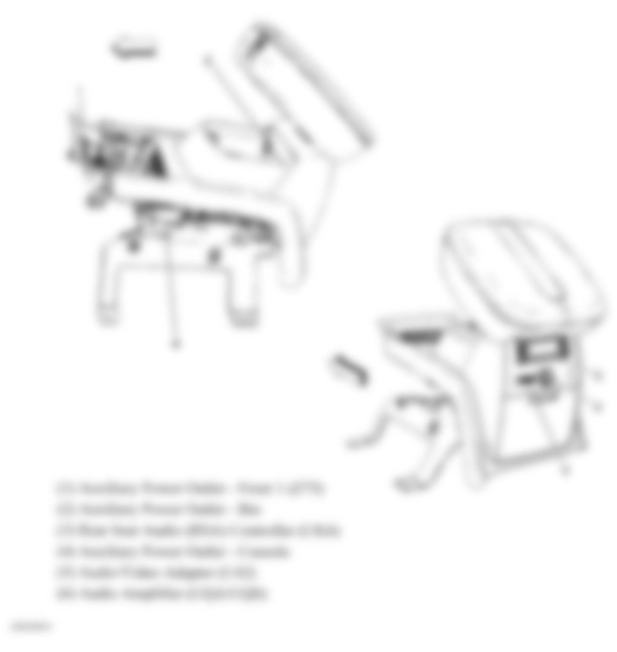 Chevrolet Suburban K1500 2008 - Component Locations - Center Console