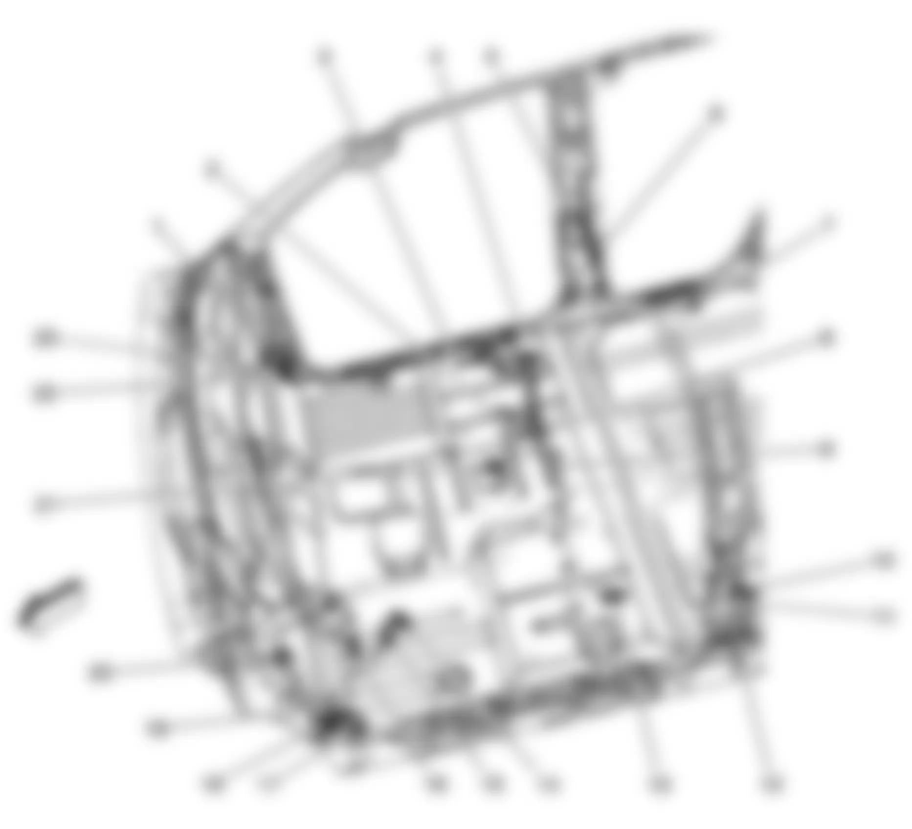 Chevrolet Suburban K1500 2008 - Component Locations - Front Passenger Compartment (Short Wheel Base)