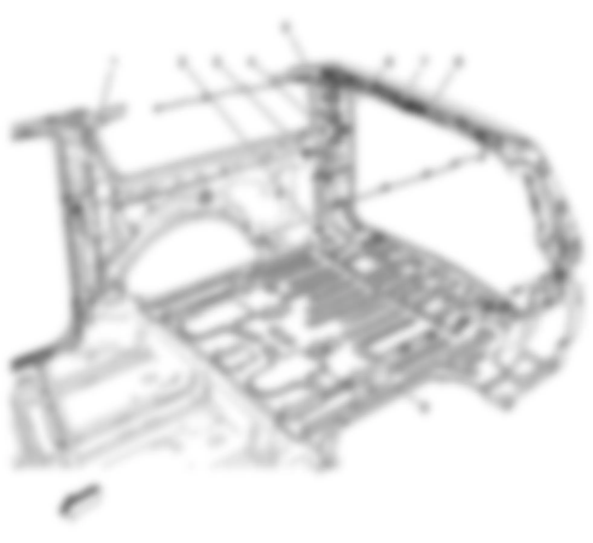 Chevrolet Suburban K1500 2008 - Component Locations - Rear Passenger Compartment (Long Wheel Base)
