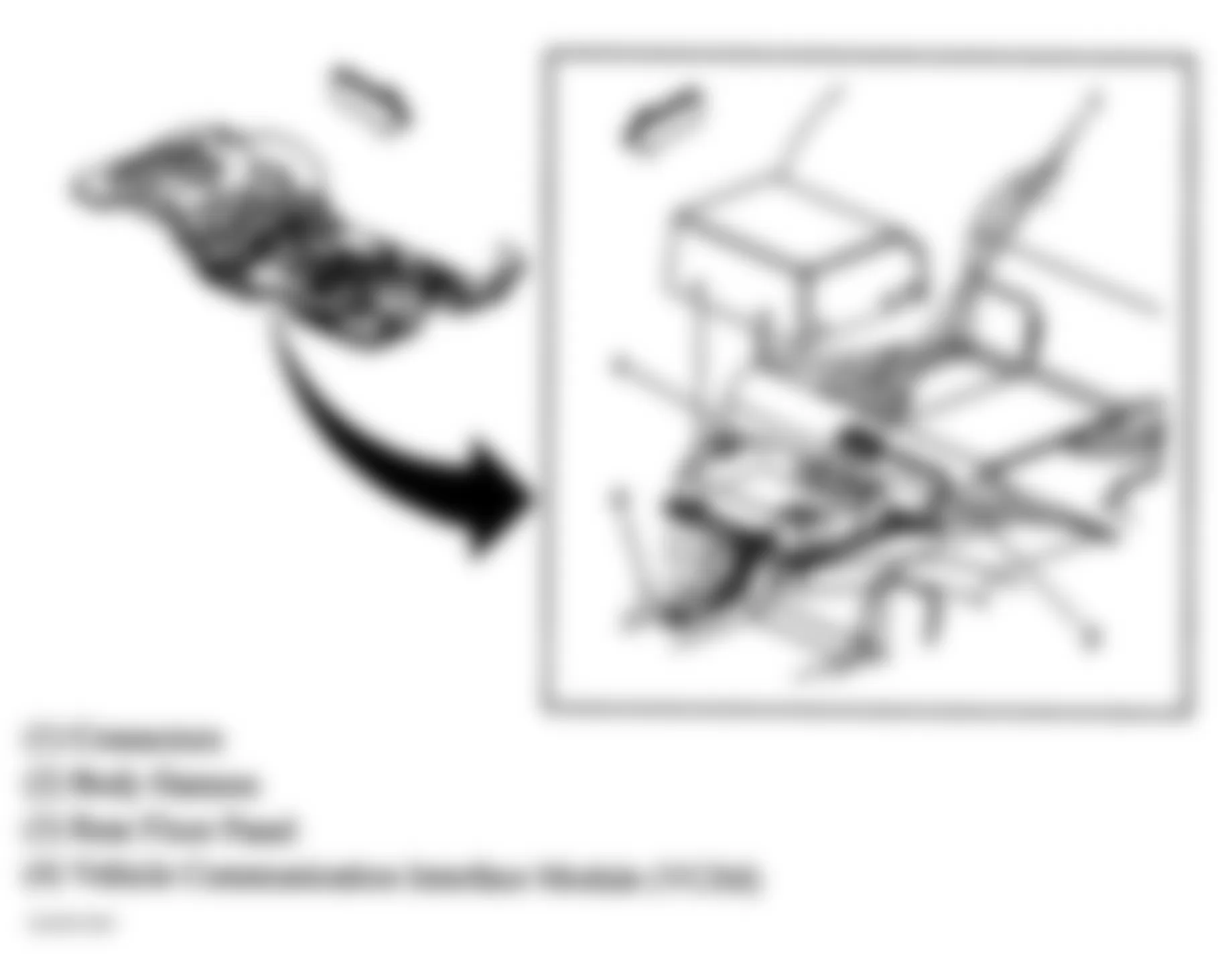 Chevrolet TrailBlazer 2008 - Component Locations -  Rear Floor Panel