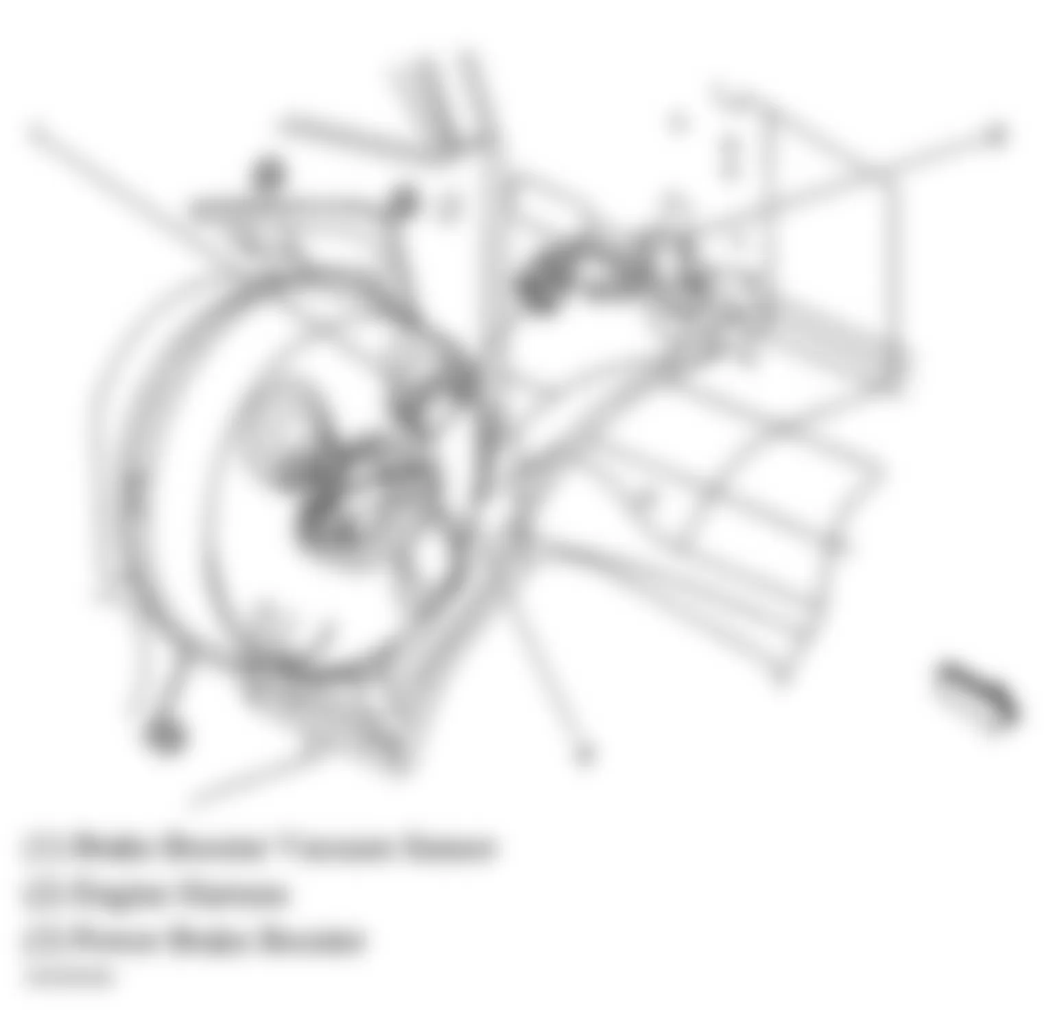 Chevrolet TrailBlazer 2008 - Component Locations -  Power Brake Booster