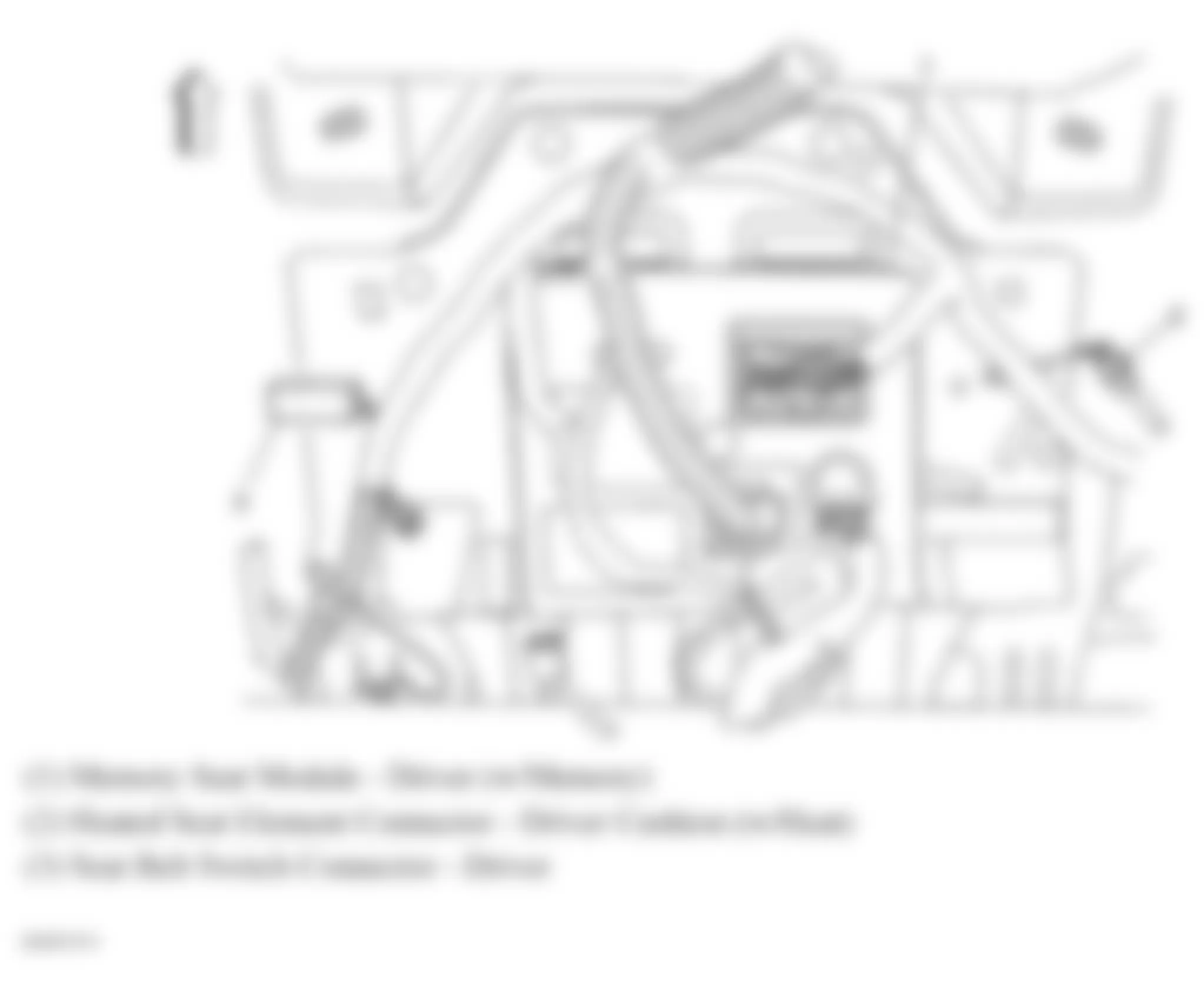Chevrolet TrailBlazer 2008 - Component Locations -  Beneath Driver Seat Cushion