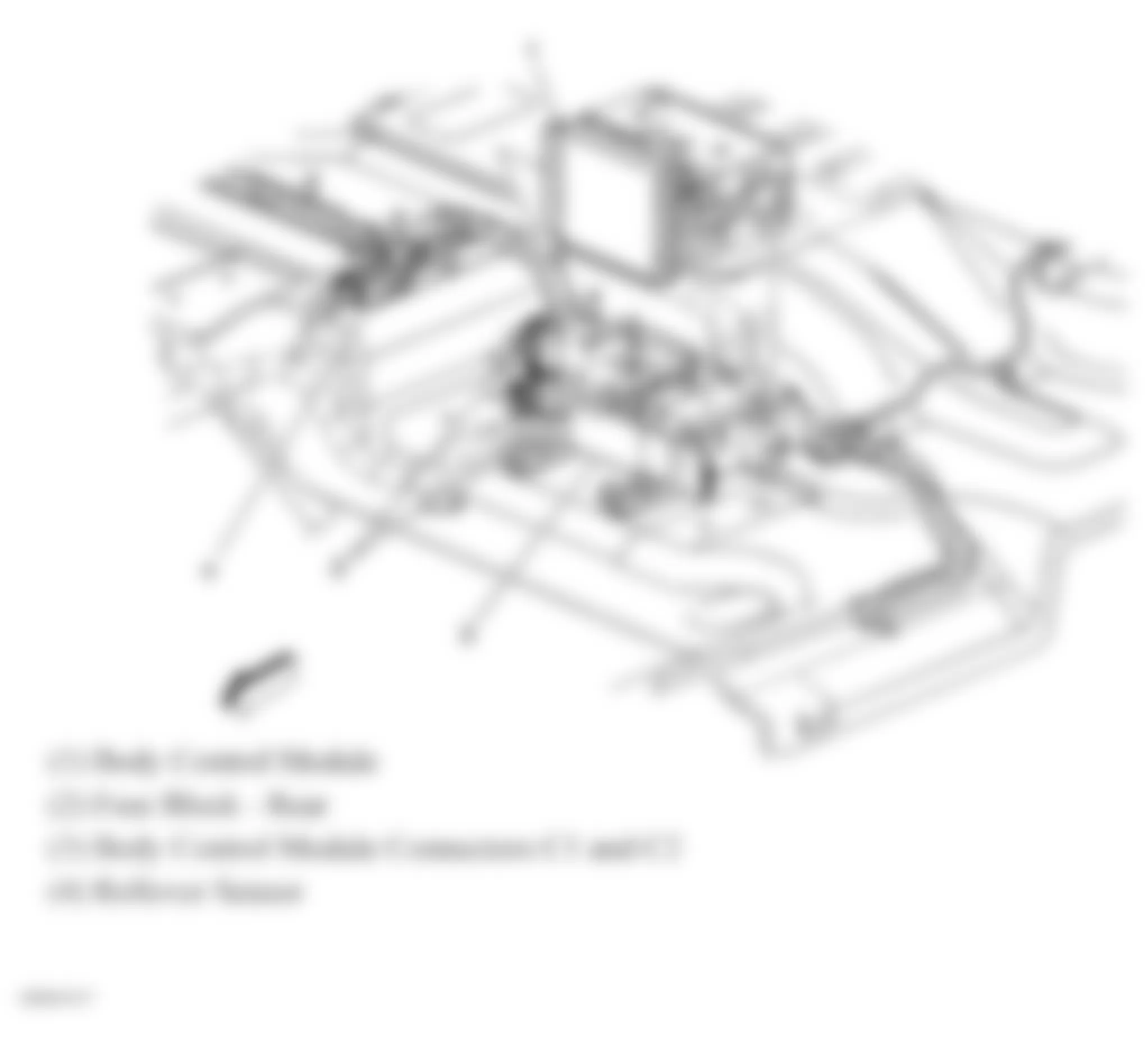 Chevrolet TrailBlazer 2008 - Component Locations -  Center Of Rear Floor