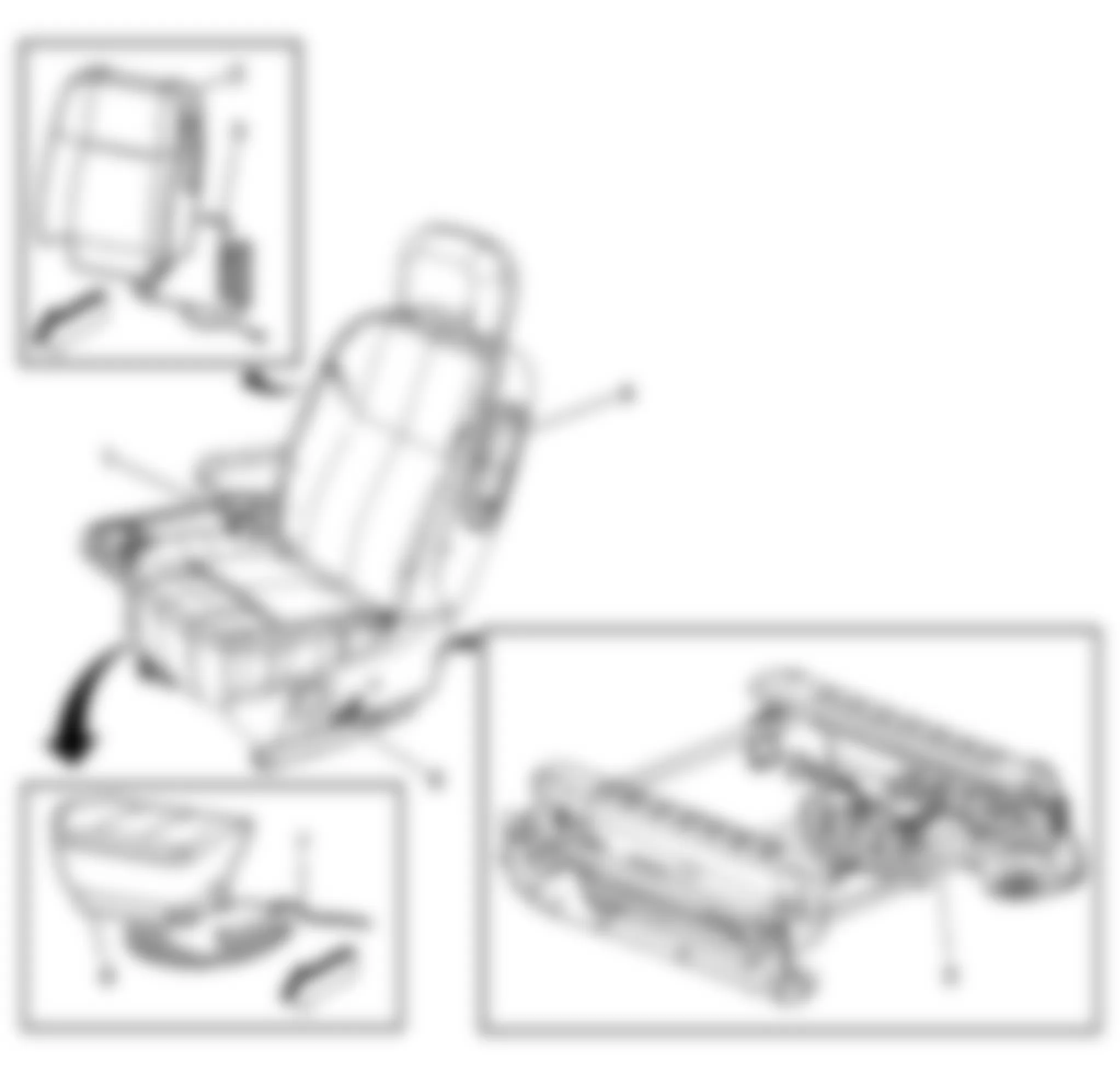 Chevrolet Uplander 2008 - Component Locations -  Drivers Seat Components