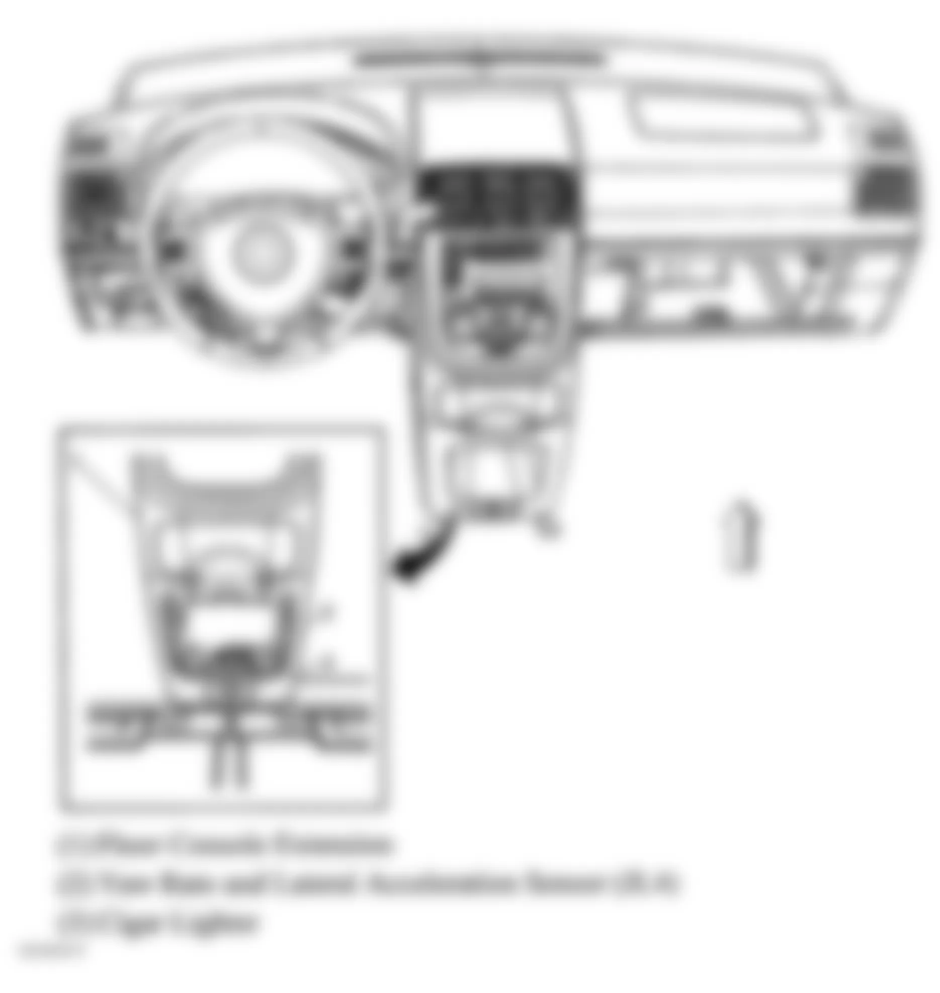 Chevrolet Uplander LS 2008 - Component Locations -  Dash Assembly