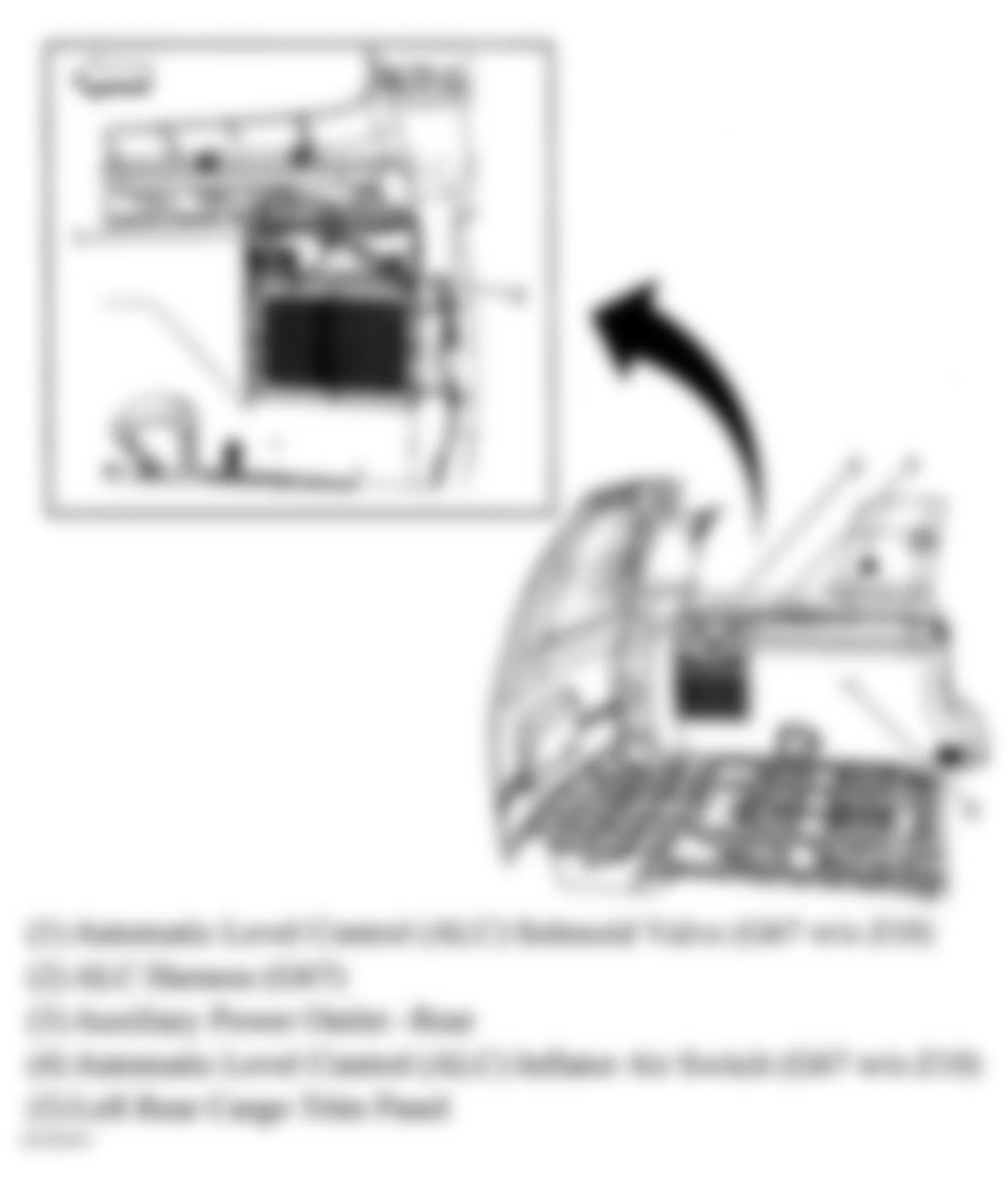 Chevrolet Uplander LS 2008 - Component Locations -  Left Rear Cargo Area
