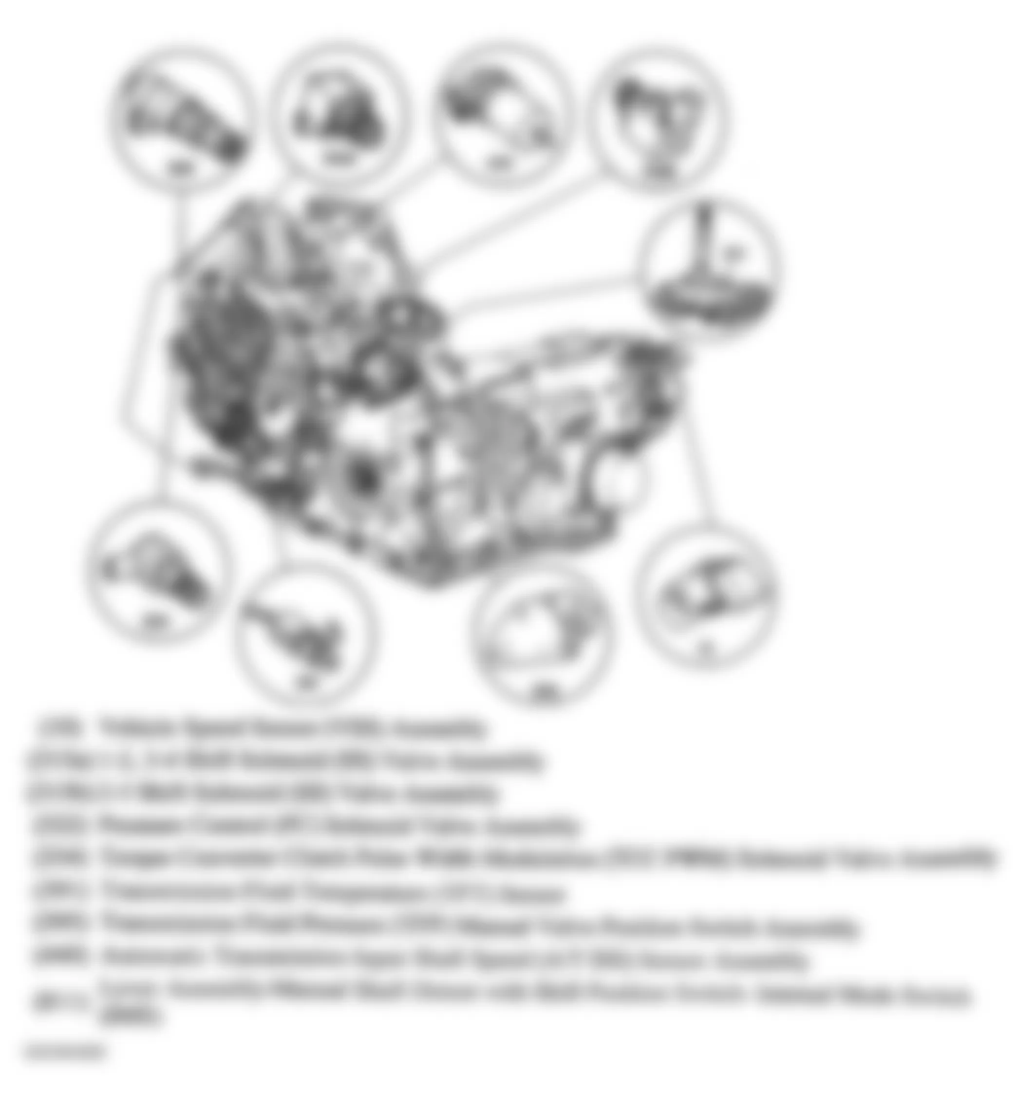 Chevrolet Uplander LS 2008 - Component Locations -  Automatic Transmission Electronic Component Views