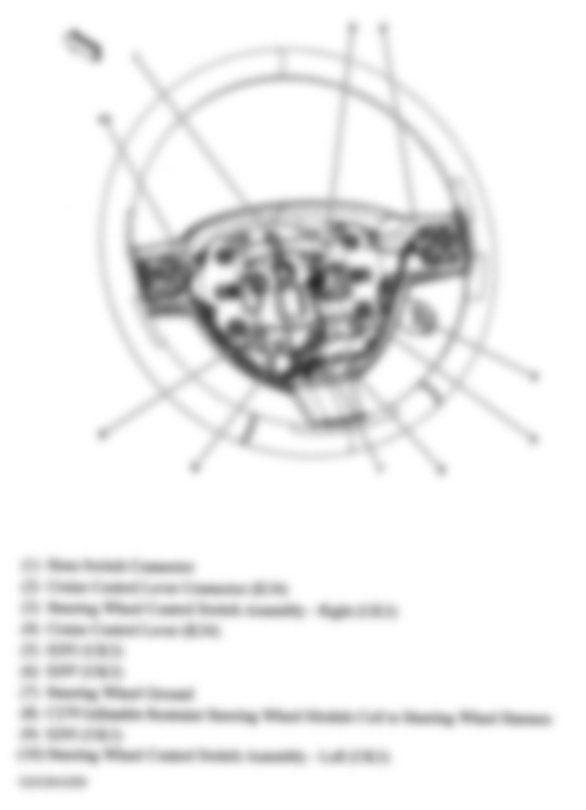 Chevrolet Uplander LS 2008 - Component Locations -  Steering Wheel Assembly