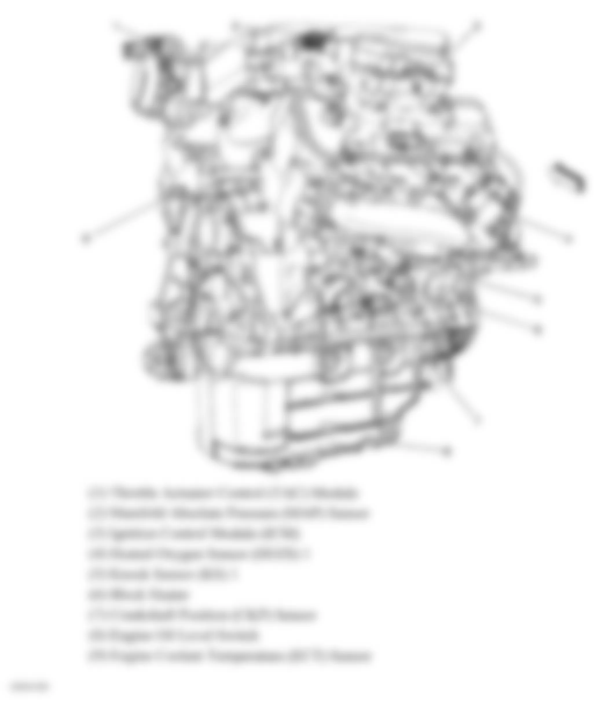 Chevrolet Uplander LS 2008 - Component Locations -  Right Rear Of Engine