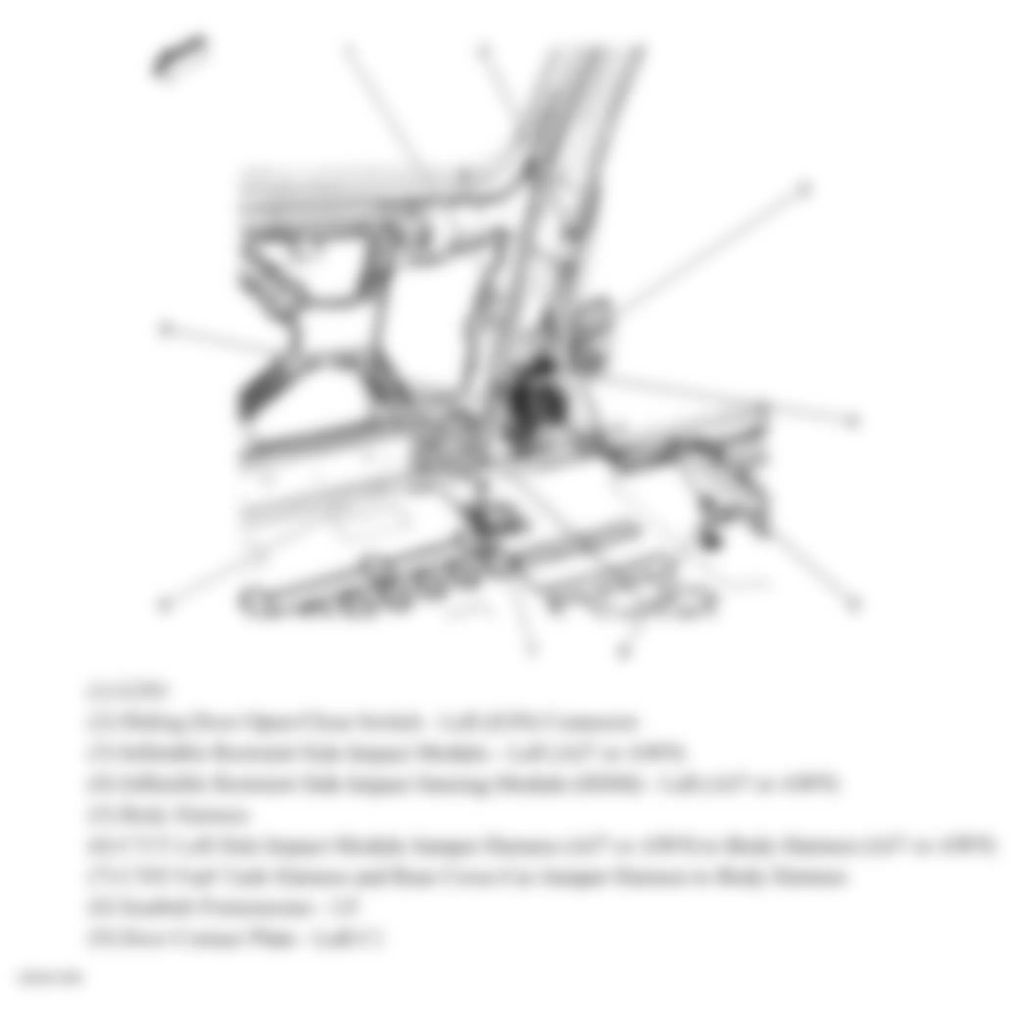 Chevrolet Uplander LS 2008 - Component Locations -  Left B Pillar