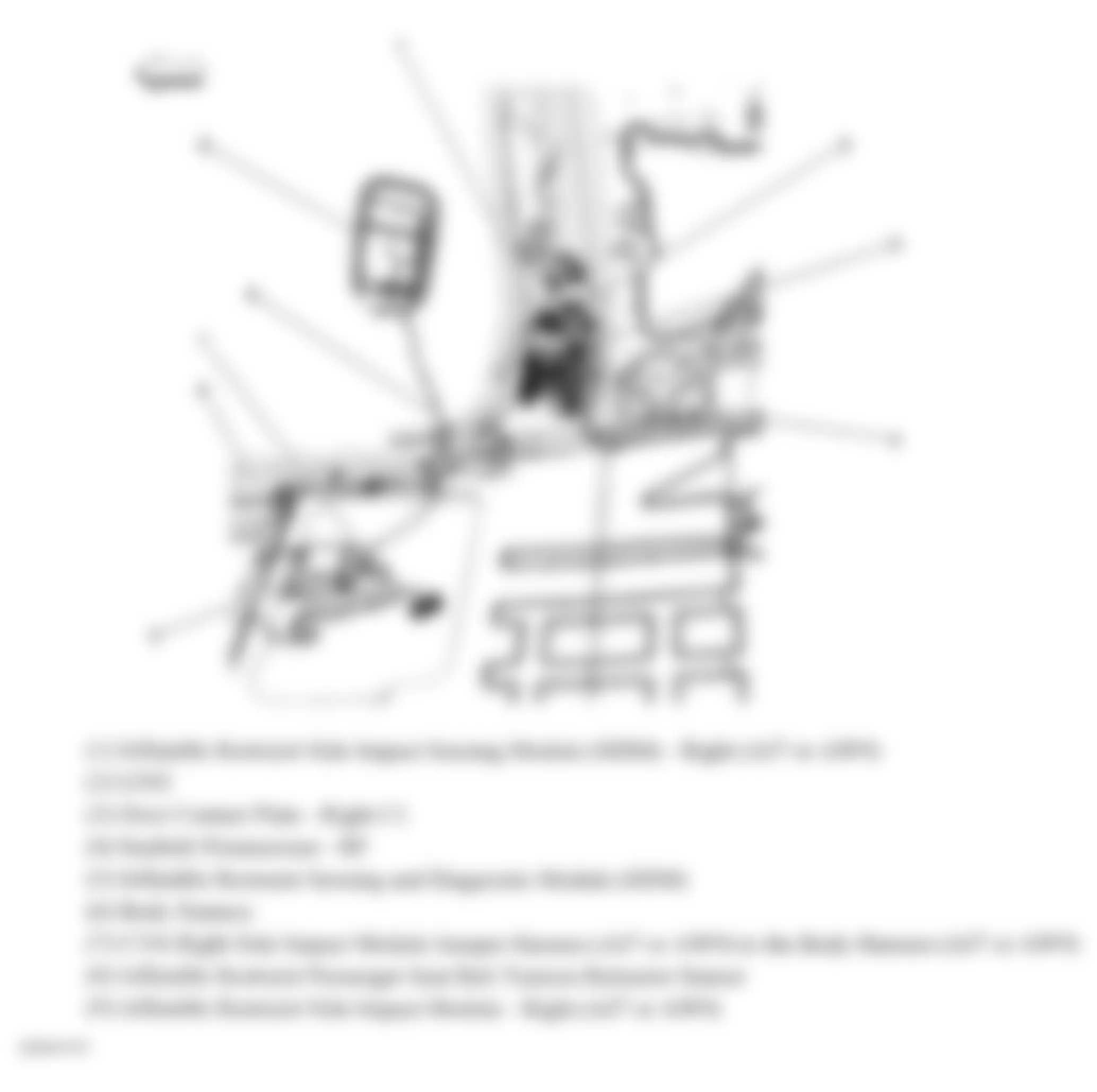 Chevrolet Uplander LS 2008 - Component Locations -  Right B Pillar