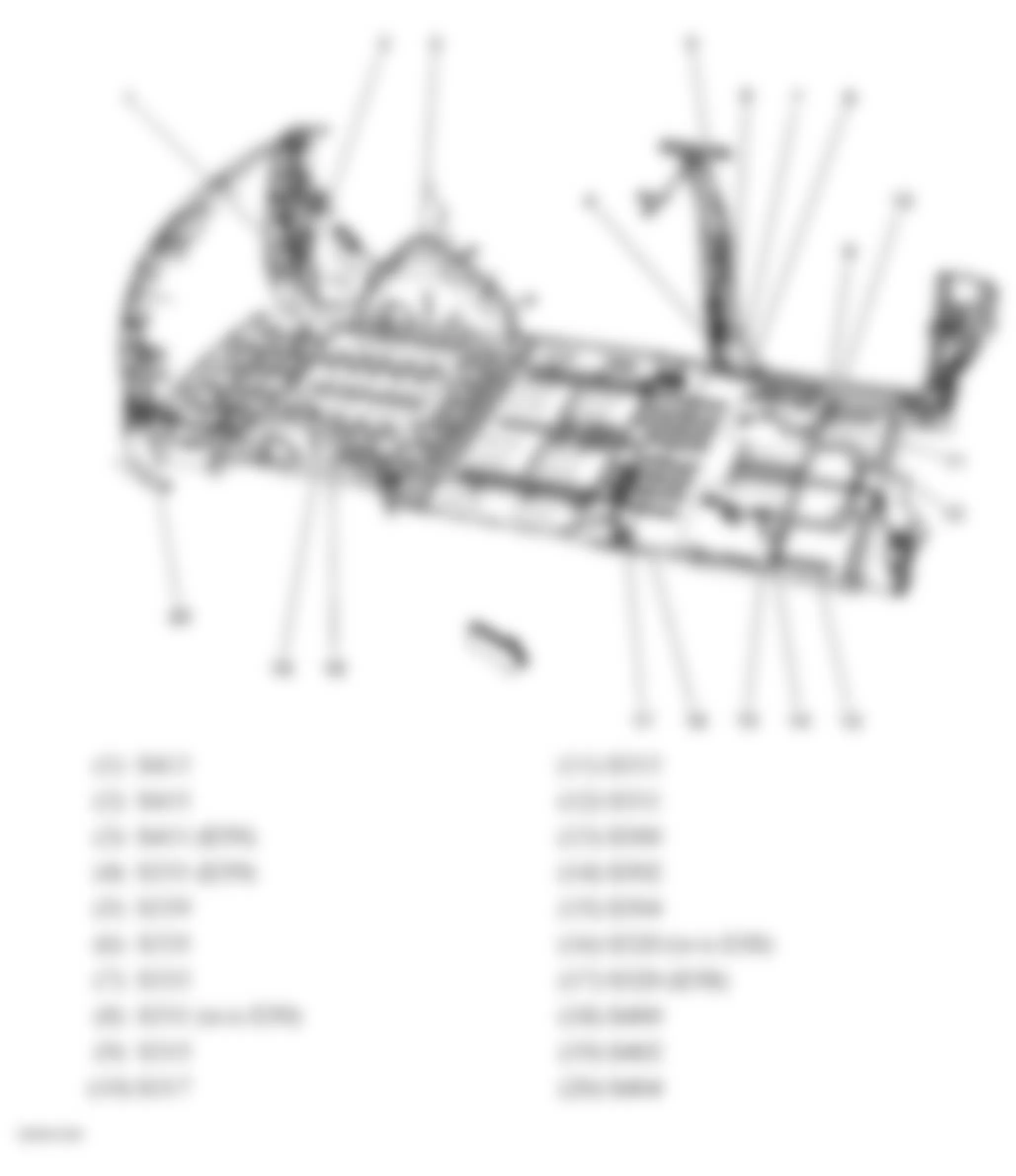 Chevrolet Uplander LS 2008 - Component Locations -  Body Harness - Passenger Compartment