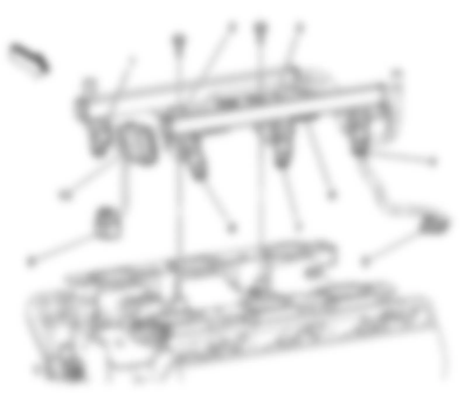 Chevrolet Uplander LS 2008 - Component Locations -  Fuel Rail Components