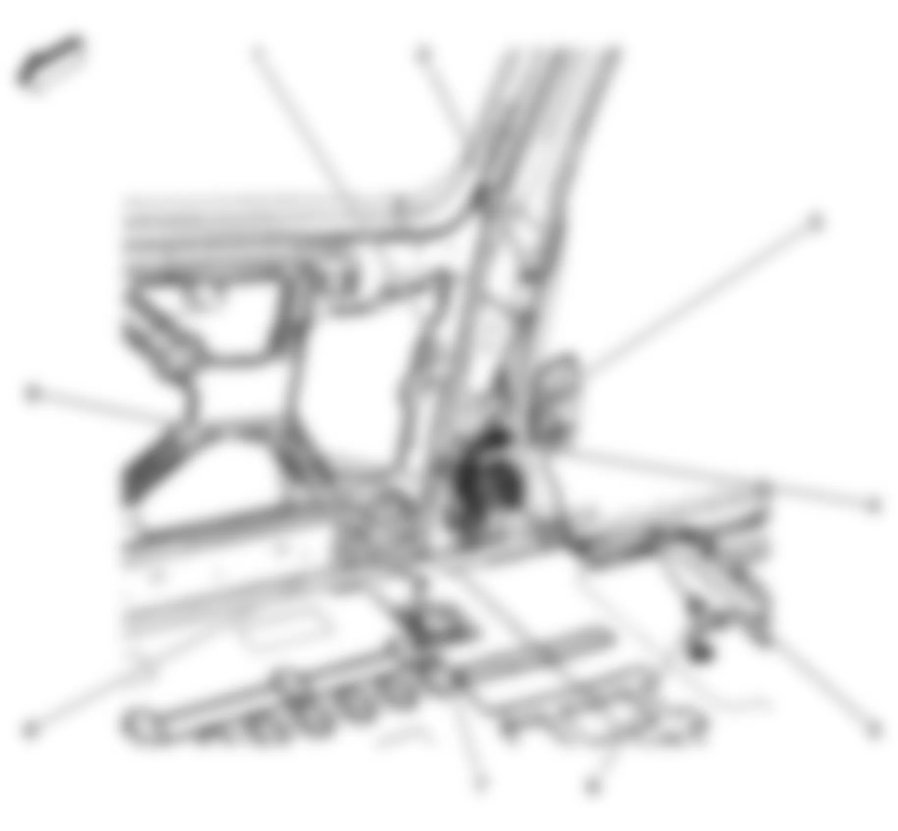 Chevrolet Uplander LS 2008 - Component Locations -  Left B Pillar Area Components