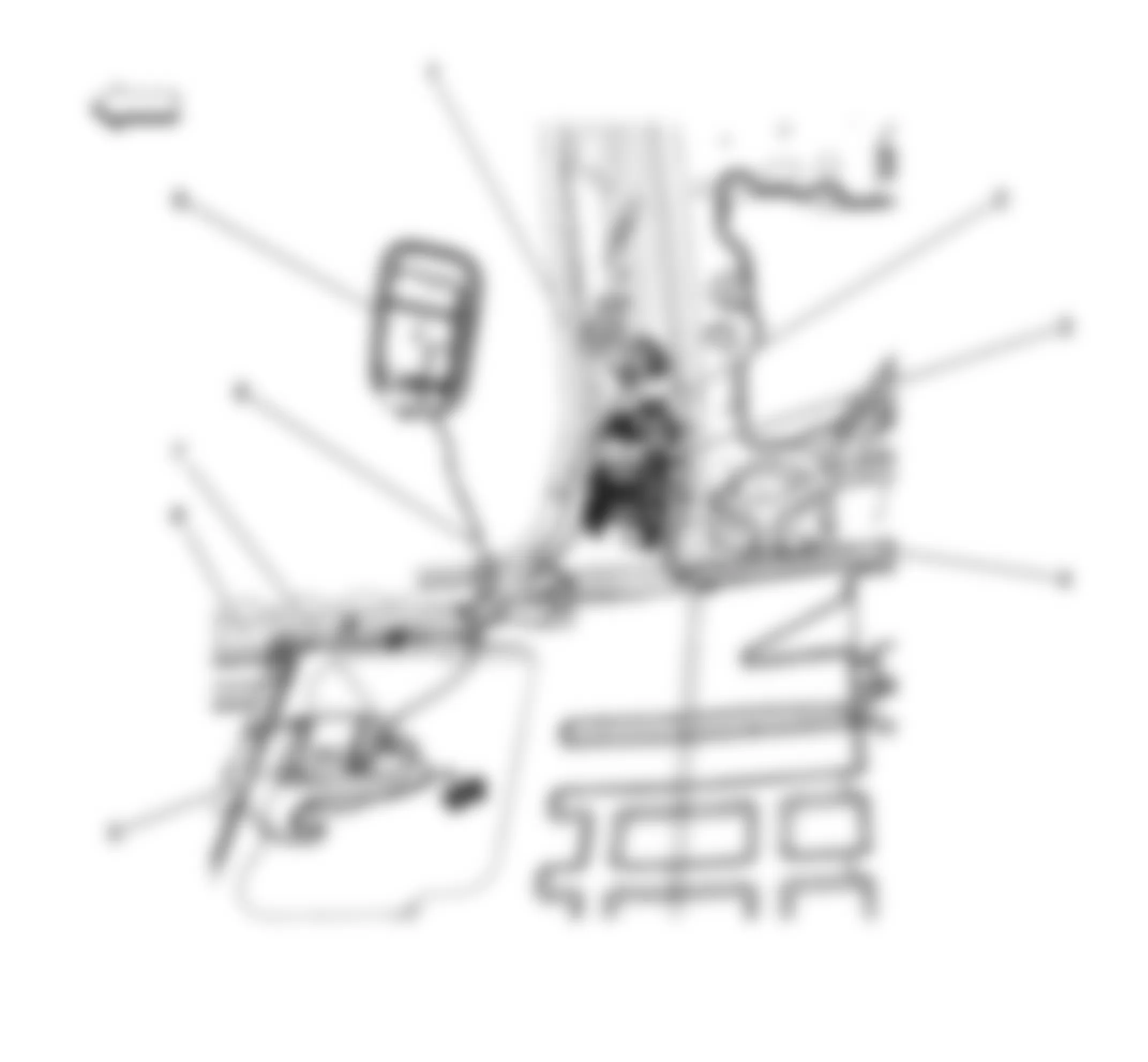Chevrolet Uplander LS 2008 - Component Locations -  Right B Pillar Area Components