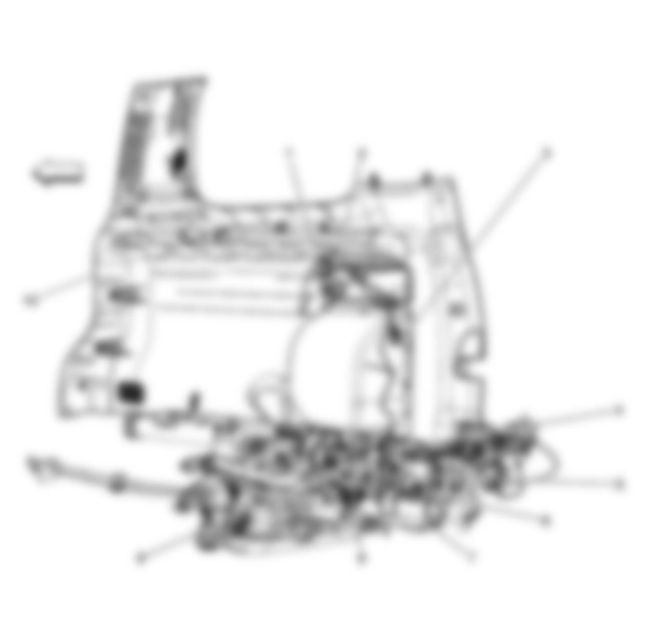 Chevrolet Uplander LS 2008 - Component Locations -  Left Rear Quarter Panel Components