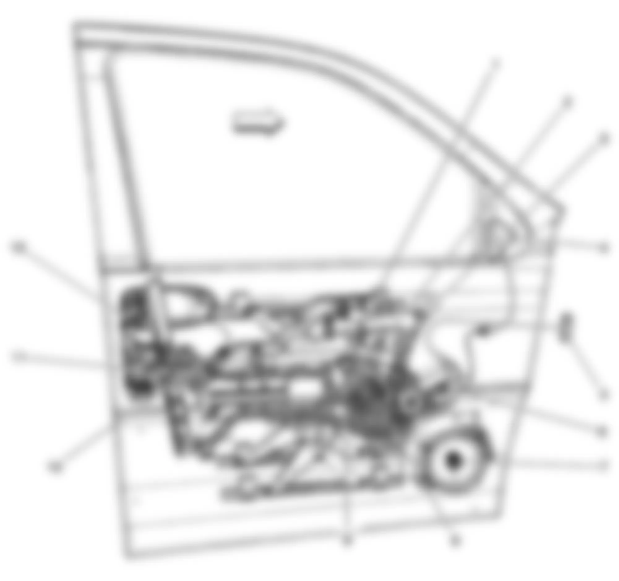 Chevrolet Uplander LS 2008 - Component Locations -  Driver Door Components