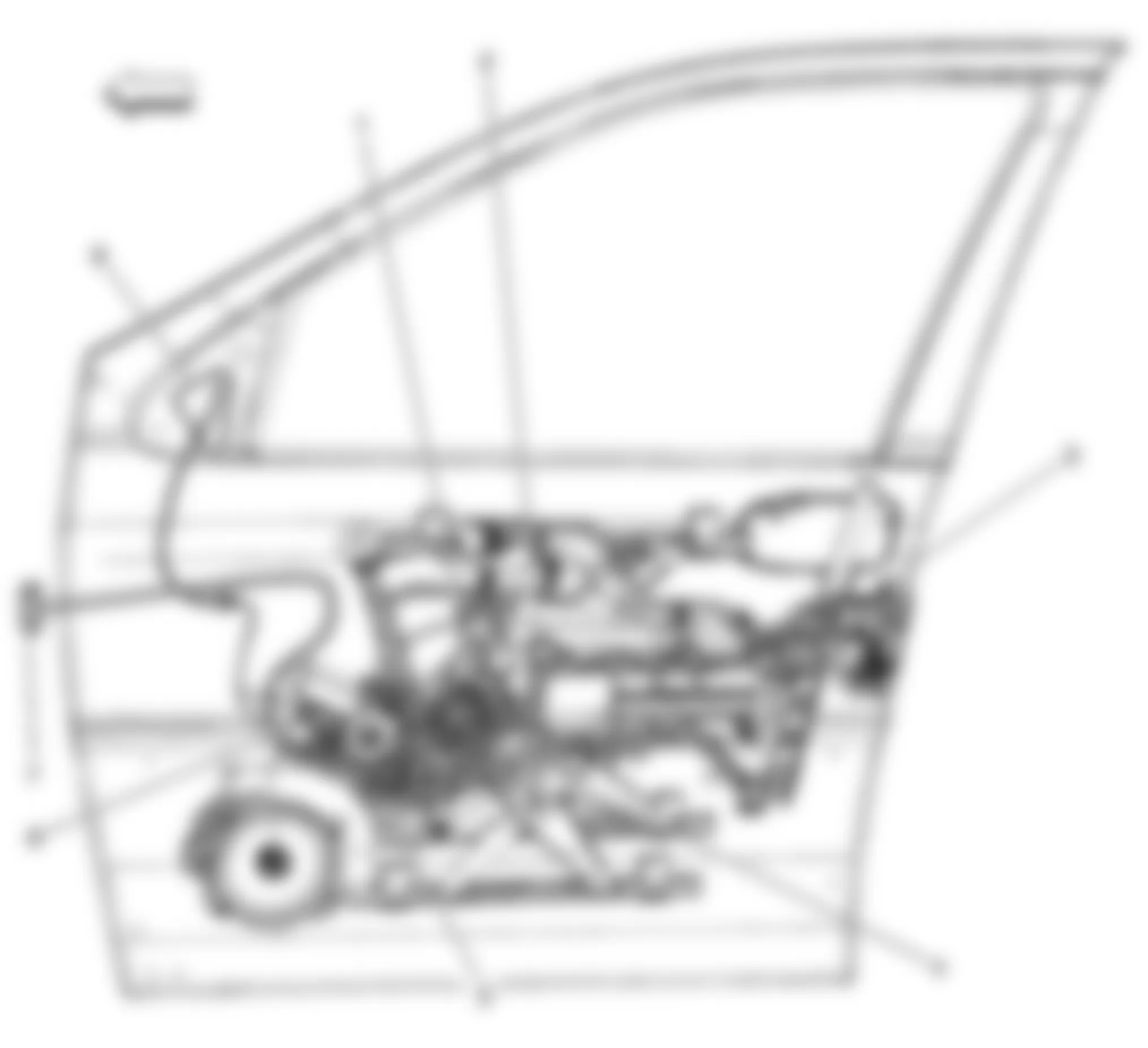 Chevrolet Uplander LS 2008 - Component Locations -  Front Passenger Door Components