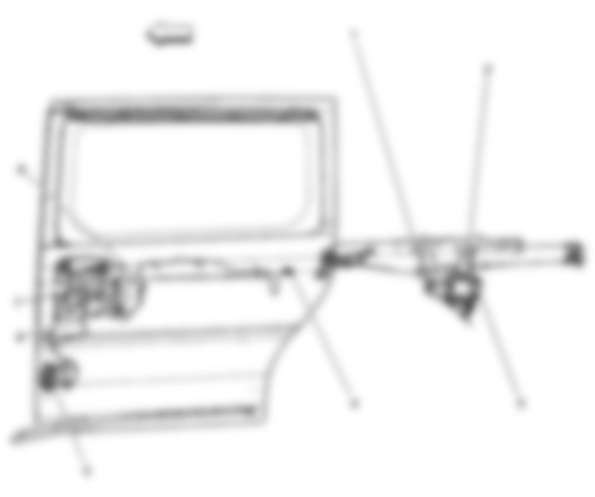 Chevrolet Uplander LS 2008 - Component Locations -  Right Sliding Door Components