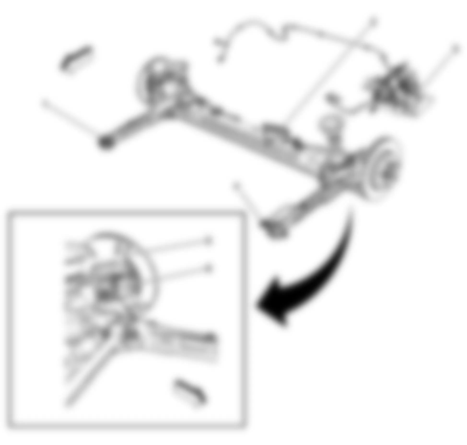 Chevrolet Uplander LS 2008 - Component Locations -  Rear Twist Axle Components