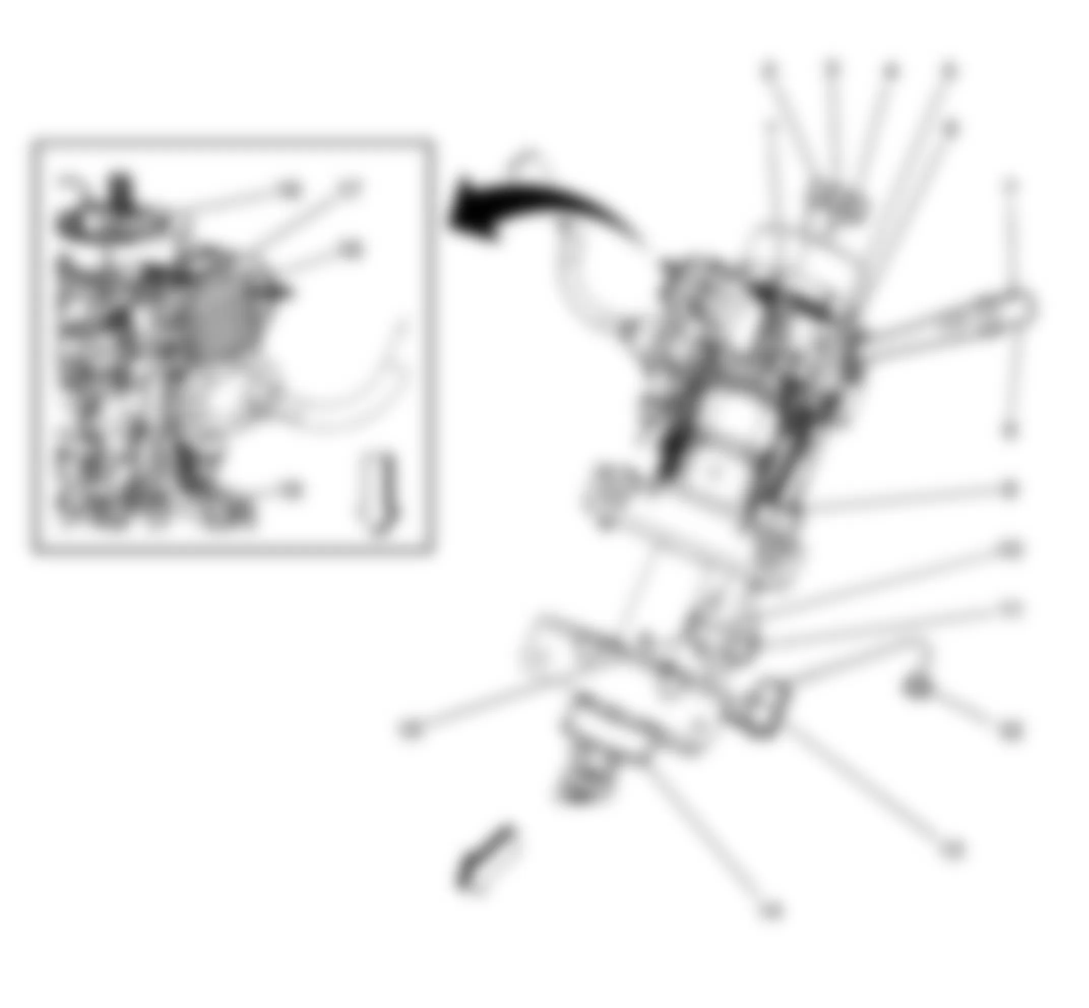 Chevrolet Uplander LS 2008 - Component Locations -  Steering Column Components