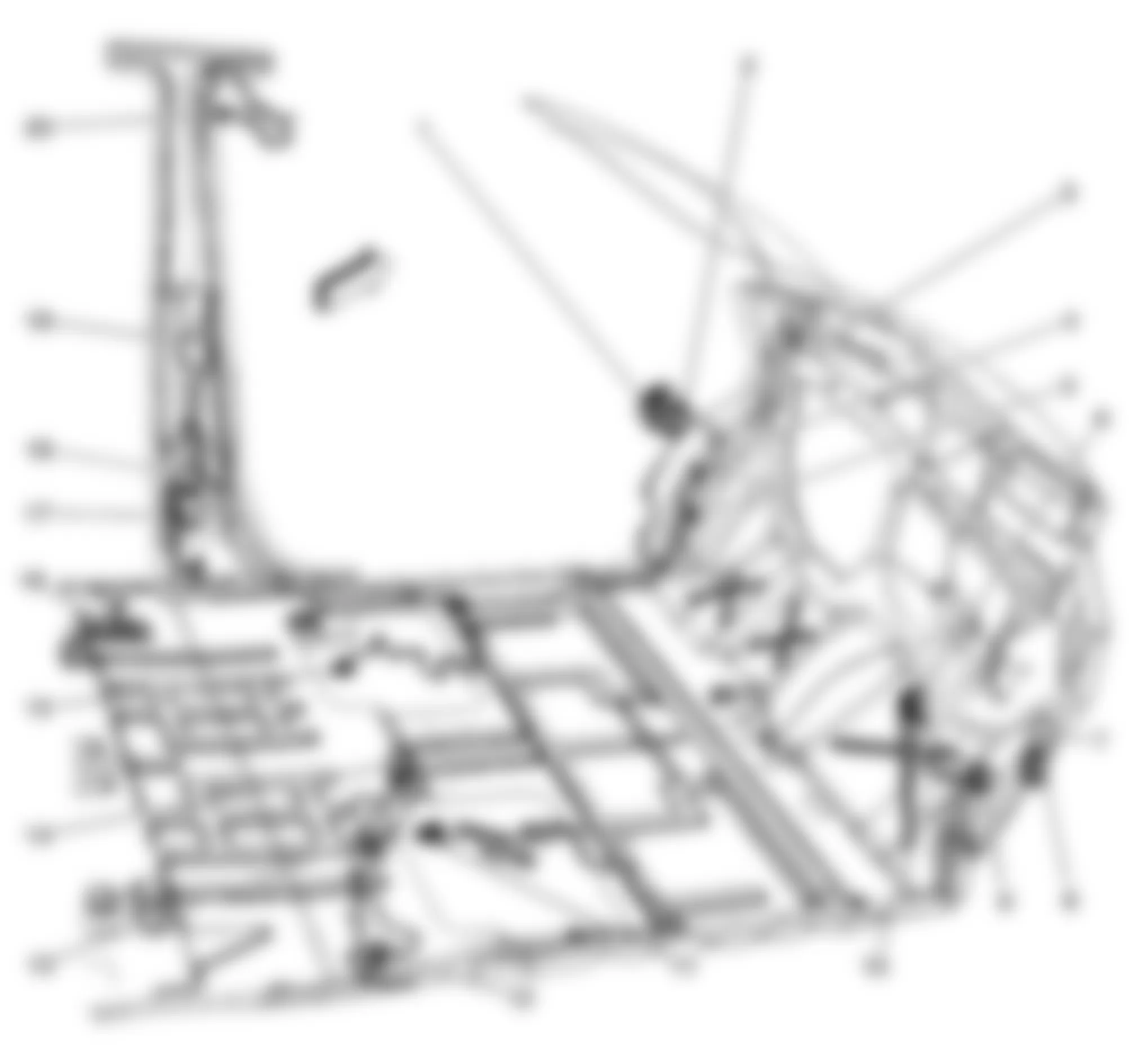 Chevrolet Uplander LS 2008 - Component Locations -  Body Harness Components