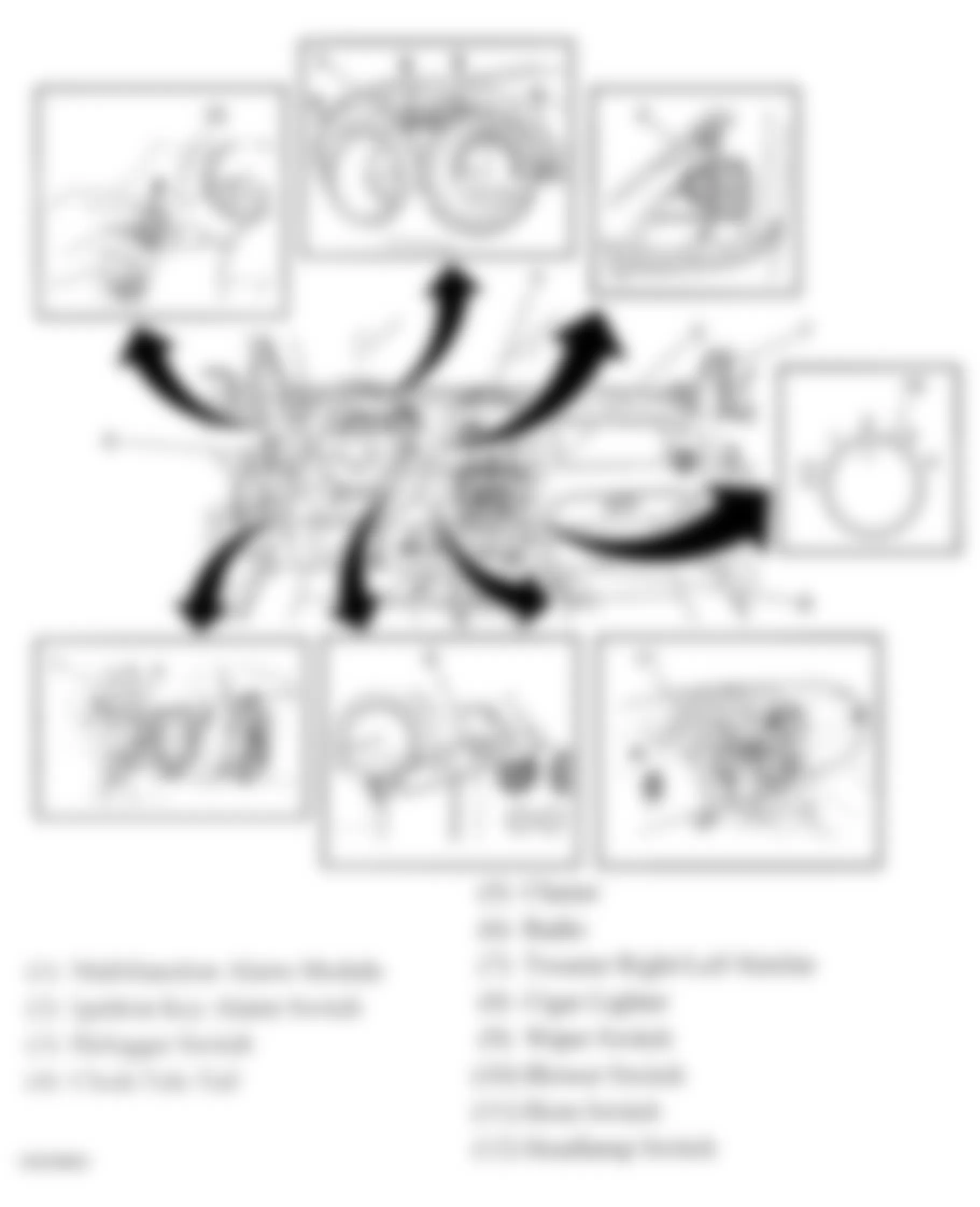 Chevrolet Aveo LT 2009 - Component Locations -  Dash Panel