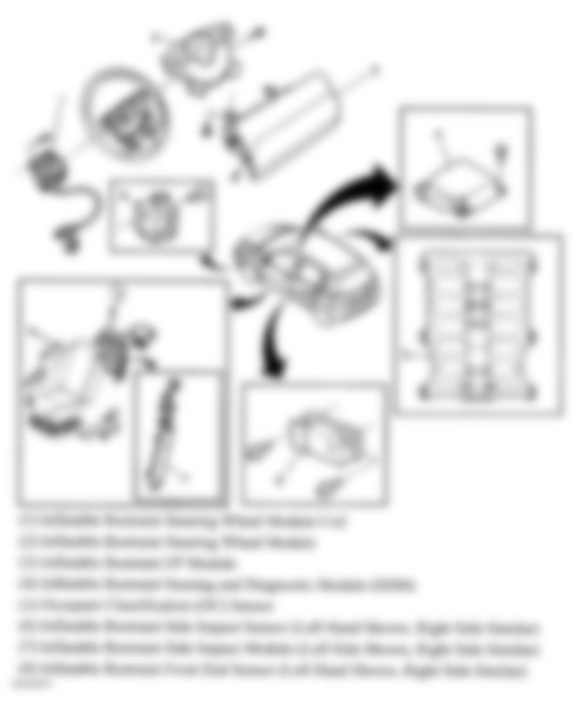 Chevrolet Aveo LT 2009 - Component Locations -  SIR Components