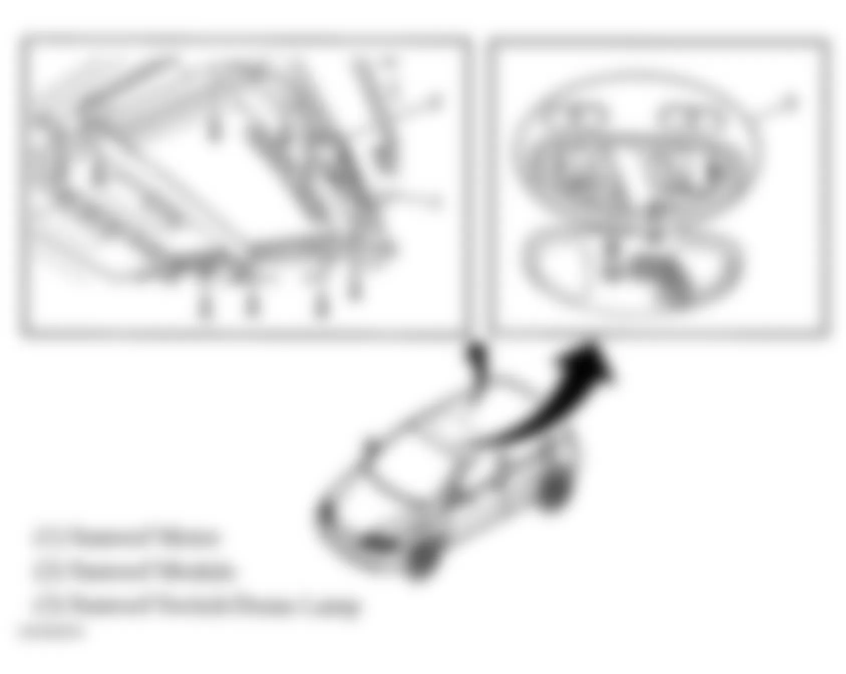 Chevrolet Aveo LT 2009 - Component Locations -  Roof