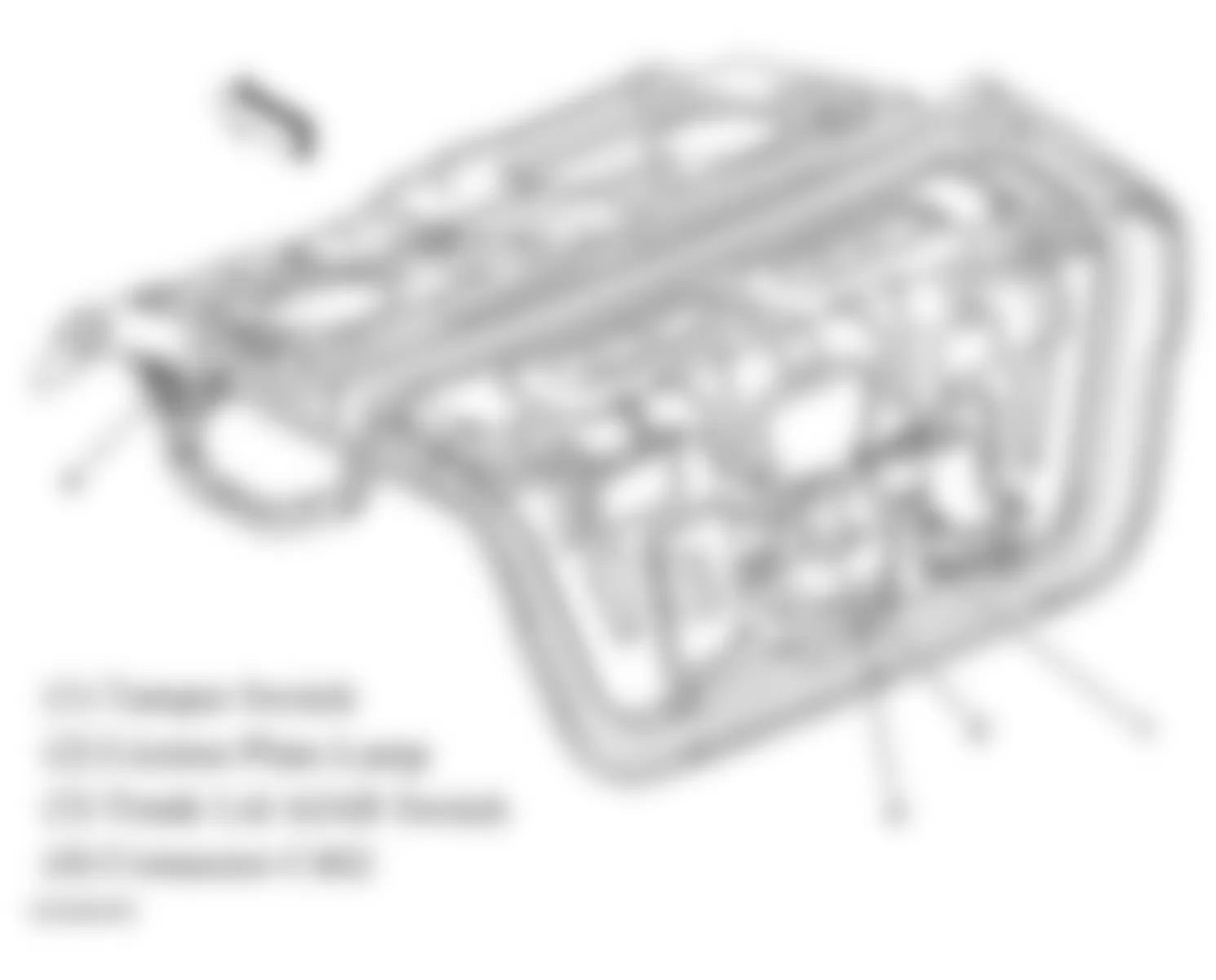 Chevrolet Aveo LT 2009 - Component Locations -  Trunk Lid