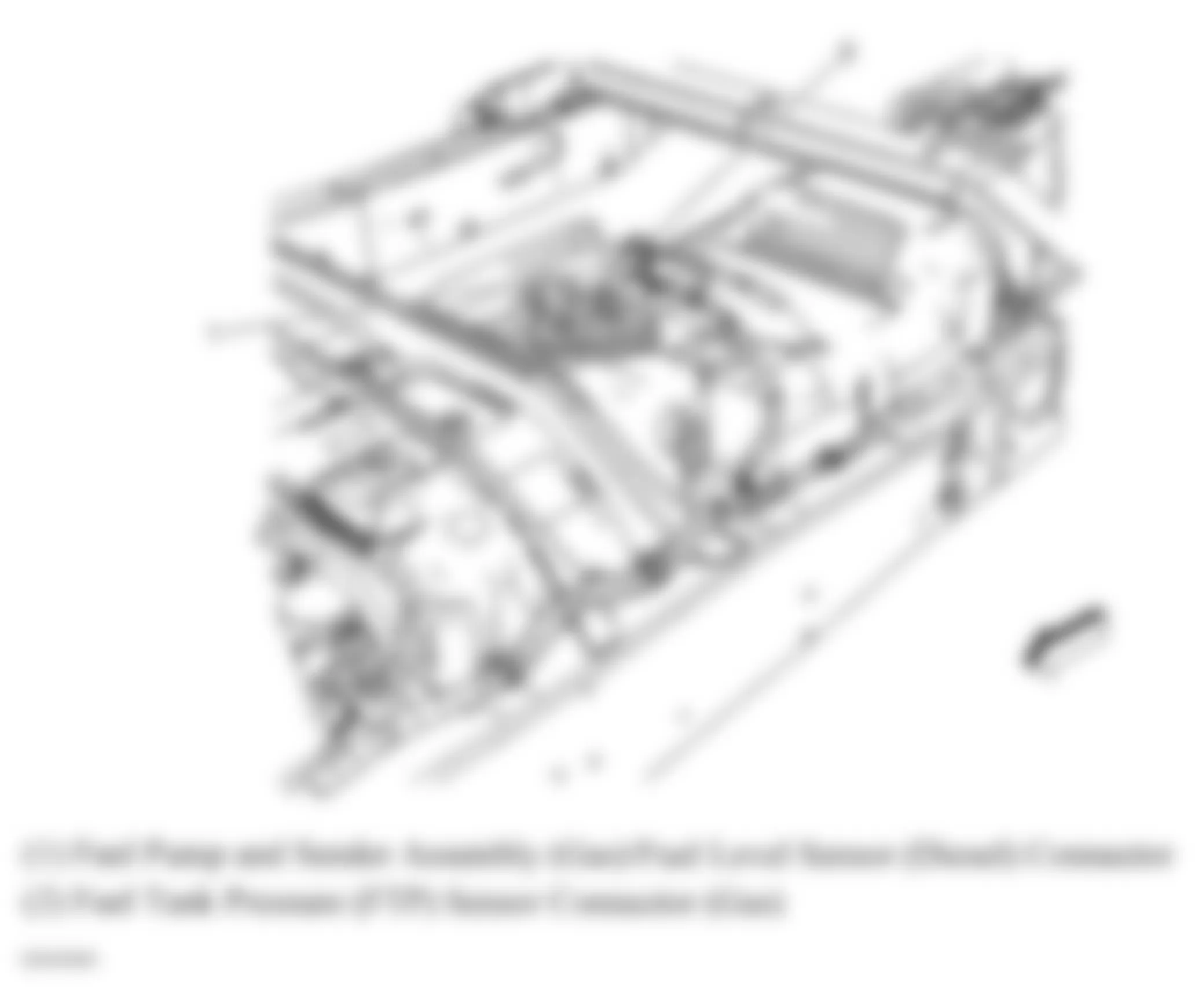 Chevrolet Chevy Express G2500 2009 - Component Locations -  Fuel Tank (Except 57 Gal Fuel Tank)