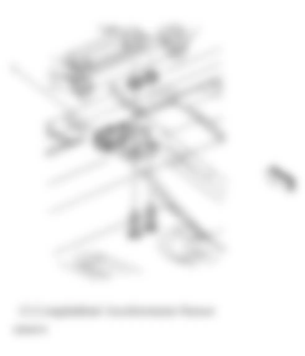 Chevrolet Colorado 2009 - Component Locations -  Longitudinal Accelerometer Sensor