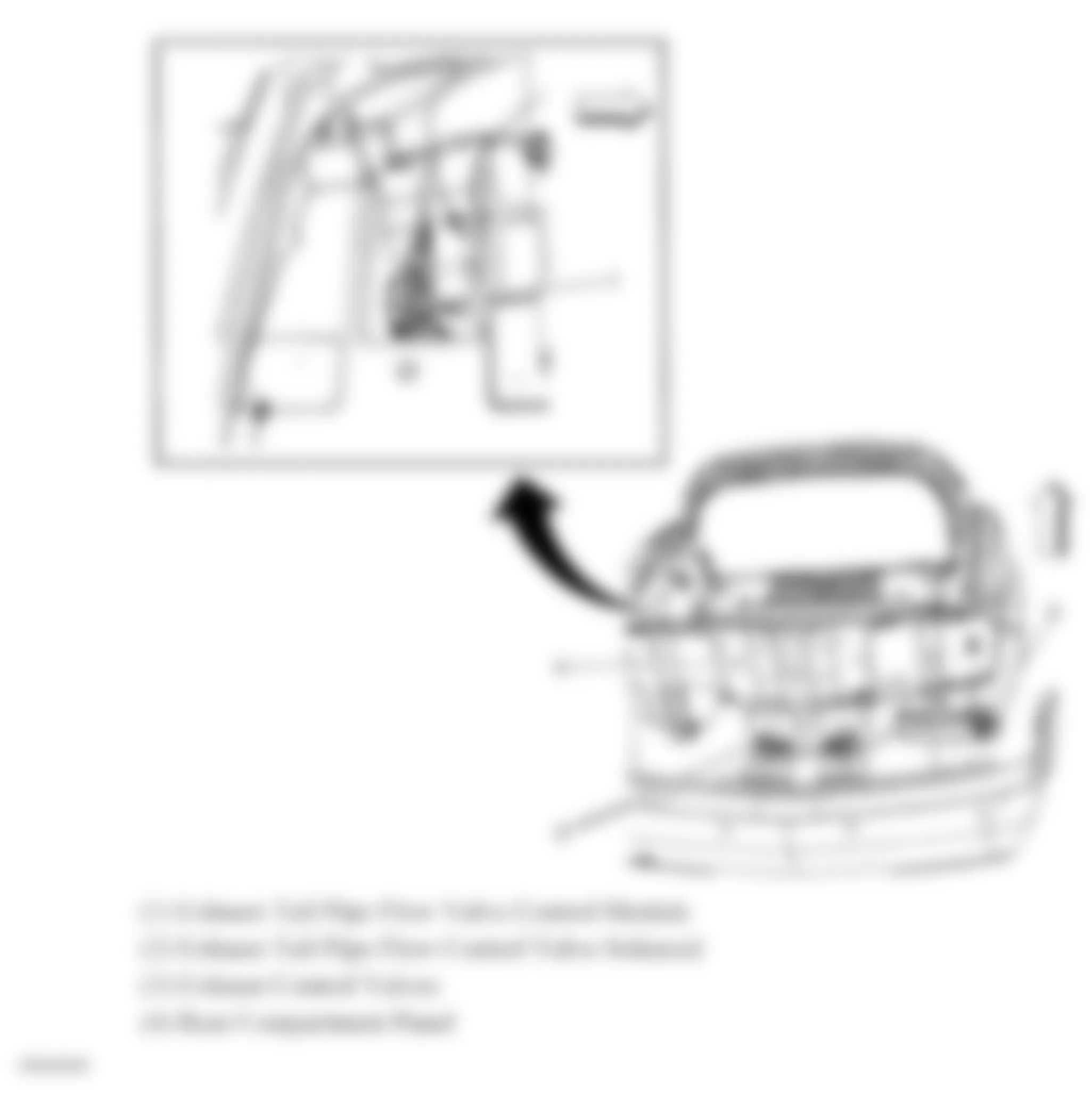 Chevrolet Corvette 2009 - Component Locations - Rear Exhaust Area