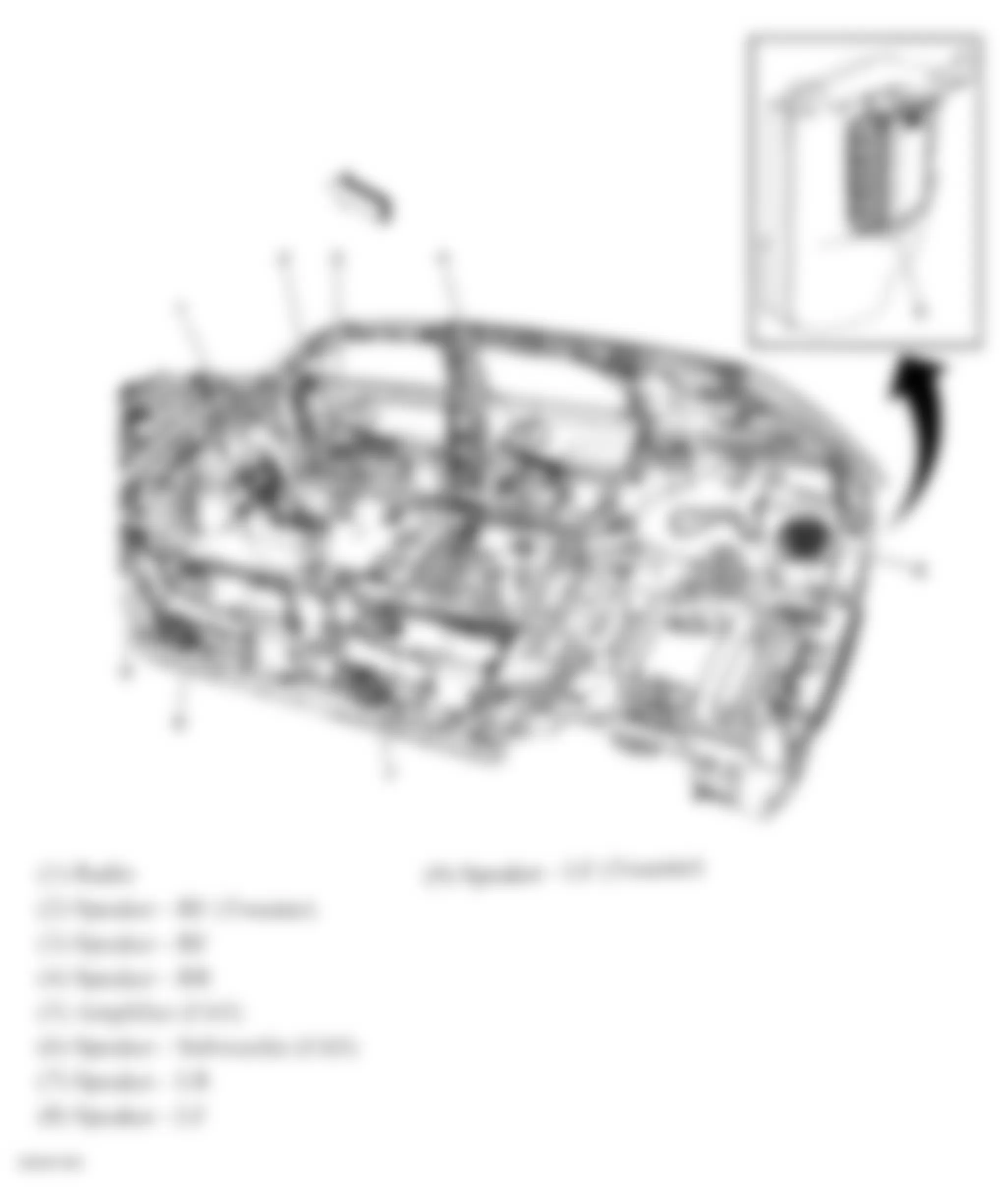 Chevrolet Equinox LS 2009 - Component Locations -  Audio Components