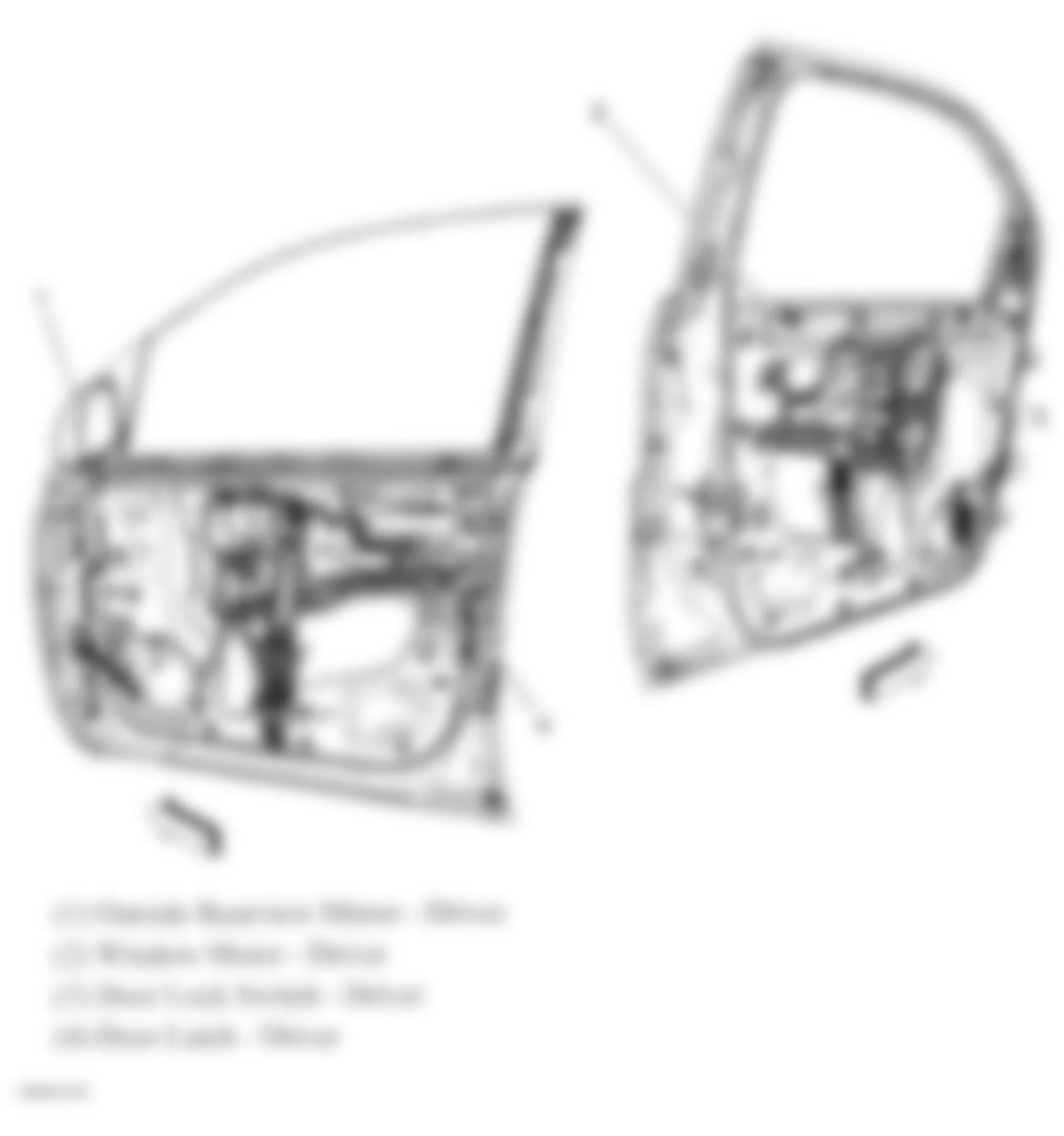 Chevrolet Equinox LS 2009 - Component Locations -  Driver Door