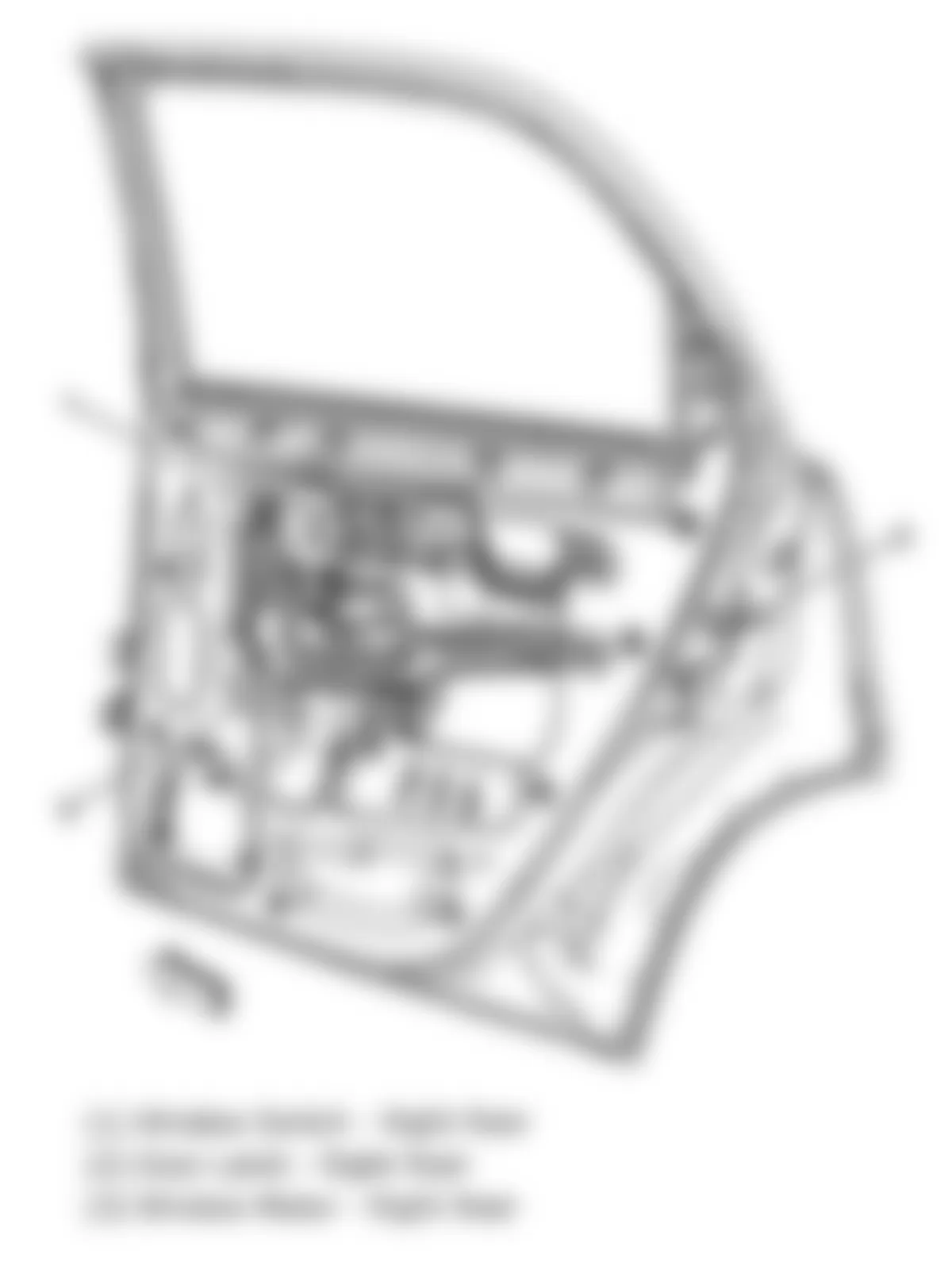 Chevrolet Equinox LS 2009 - Component Locations -  Right Rear Door