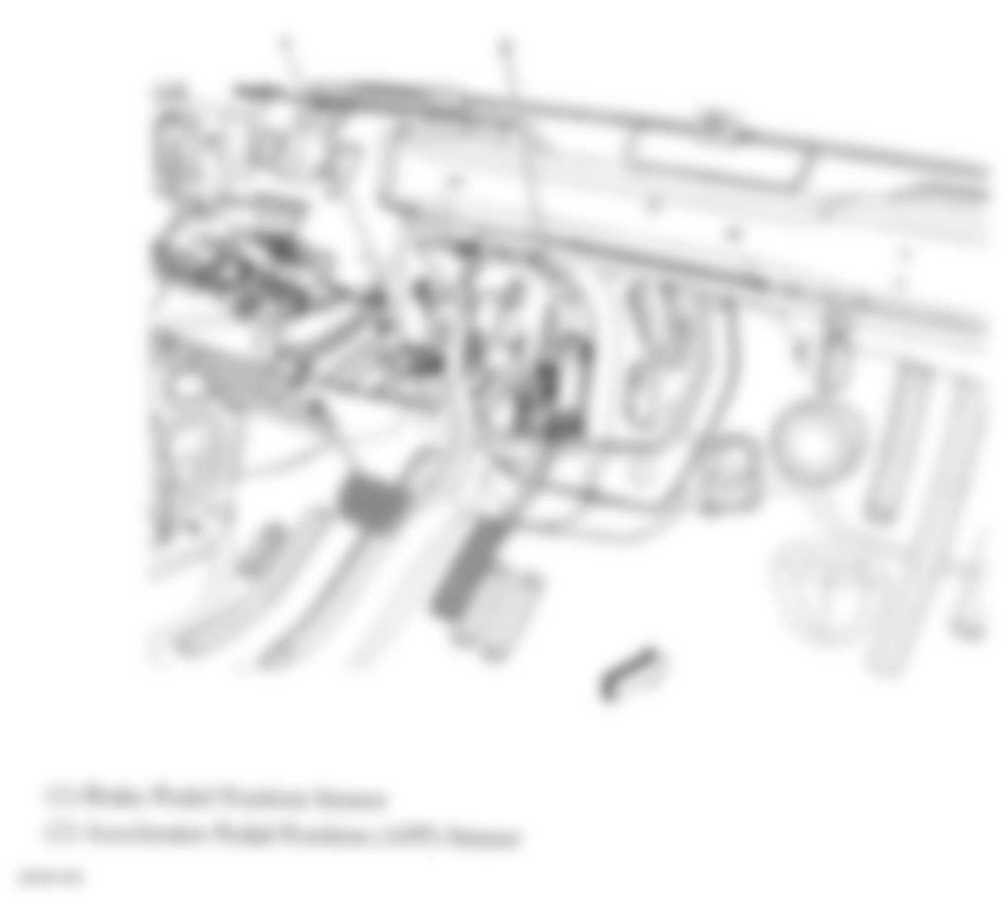 Chevrolet Equinox LT 2009 - Component Locations -  Pedal Assemblies