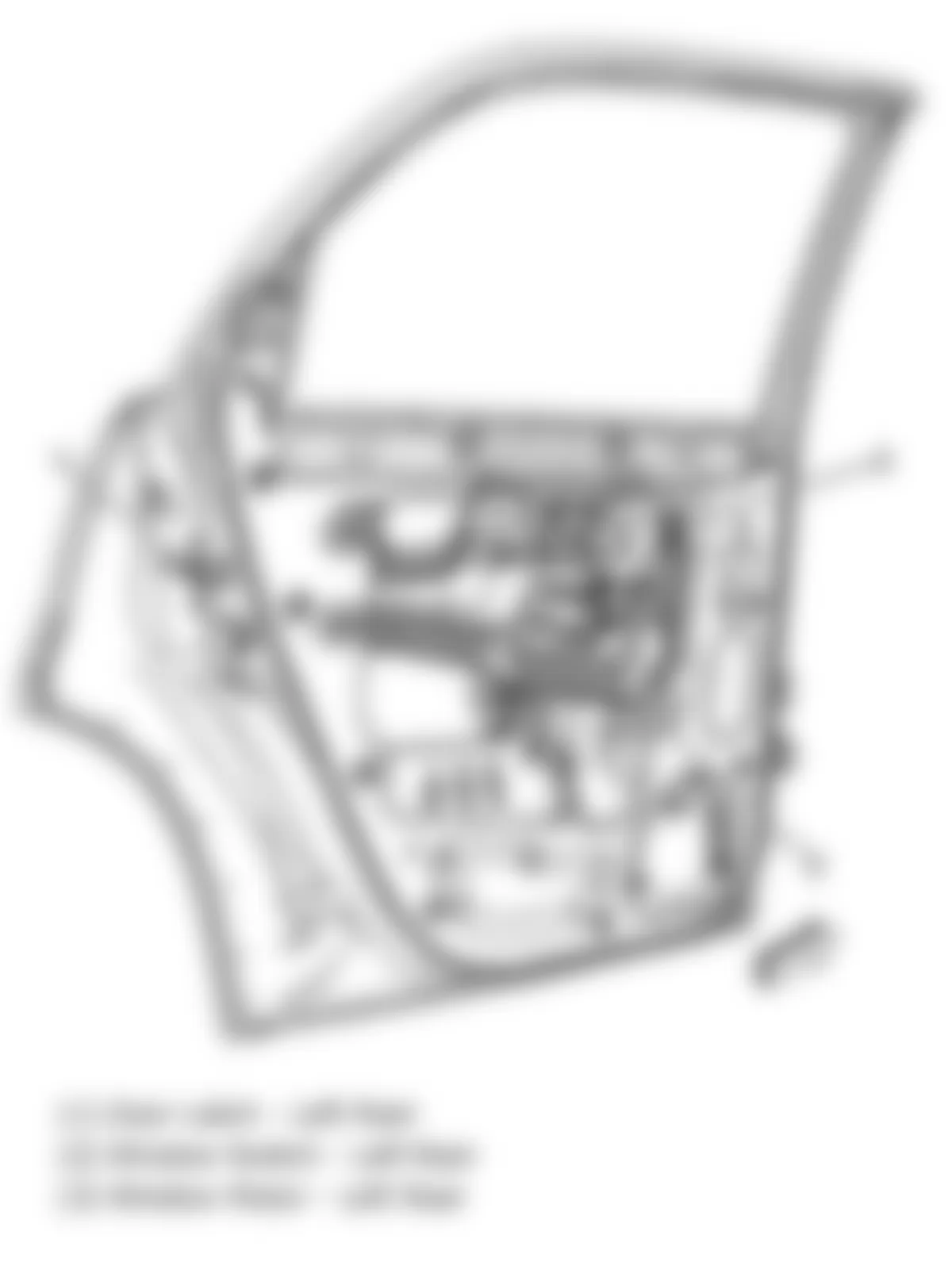 Chevrolet Equinox LT 2009 - Component Locations -  Left Rear Door