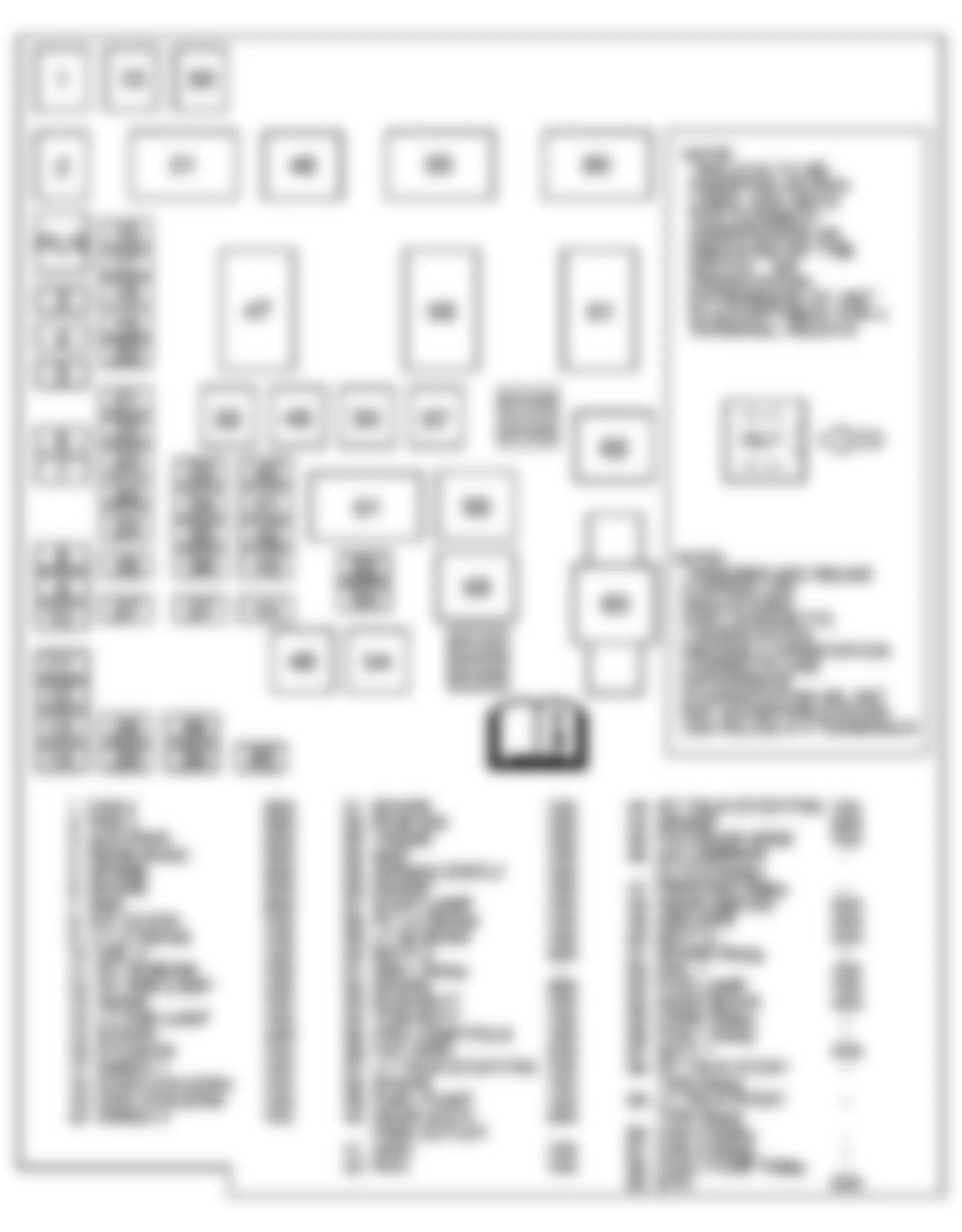 Chevrolet Equinox Sport 2009 - Component Locations -  Identifying Underhood Fuse Block Components