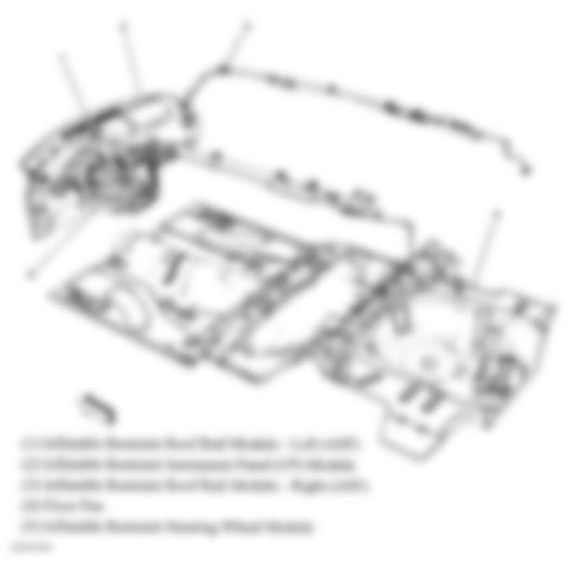 Chevrolet HHR LS 2009 - Component Locations -  Roof & Dash