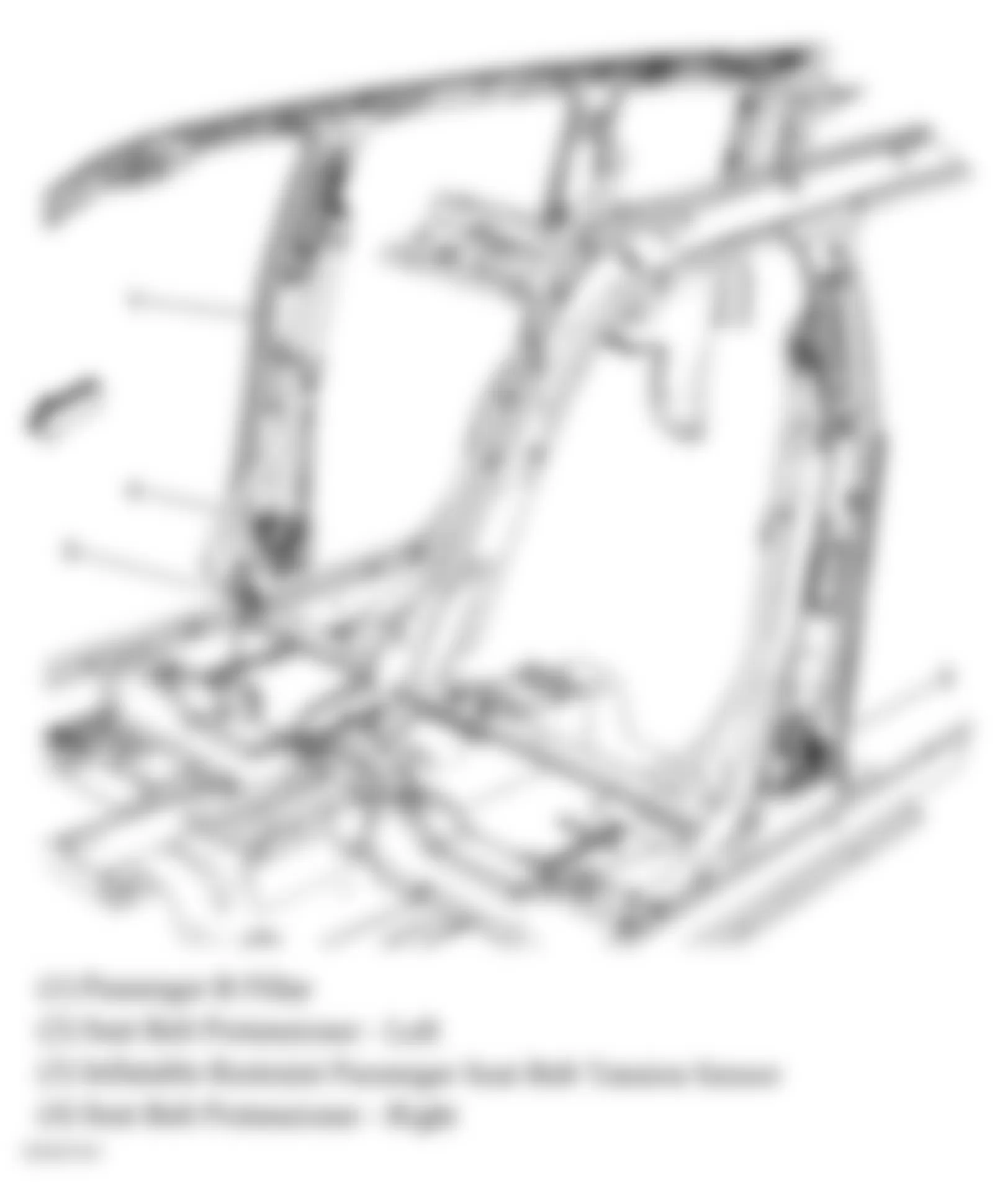 Chevrolet HHR LS 2009 - Component Locations -  Left & Right B Pillars