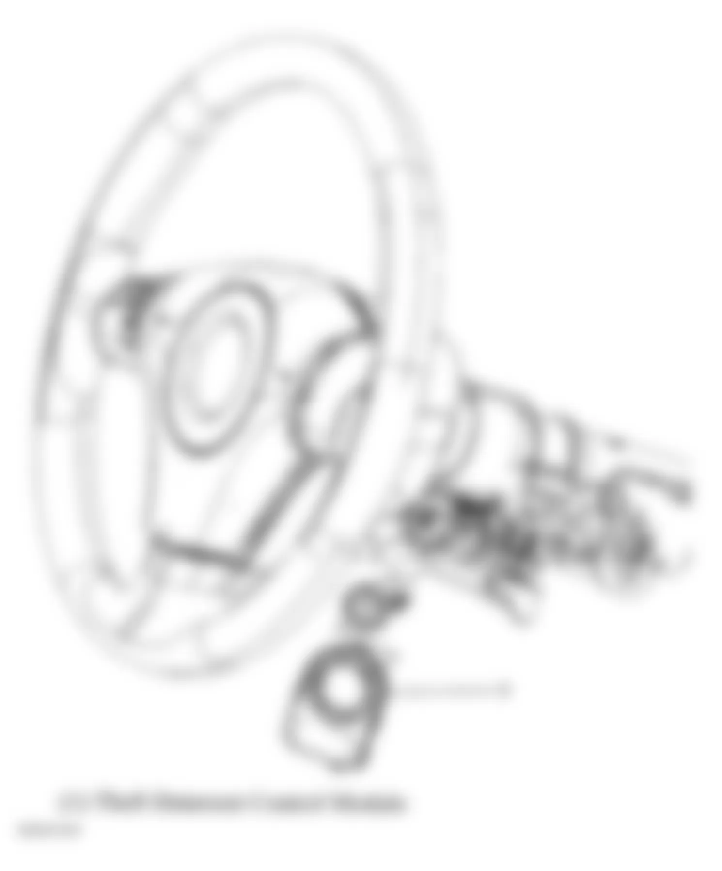 Chevrolet HHR LS 2009 - Component Locations -  Right Side Of Steering Column