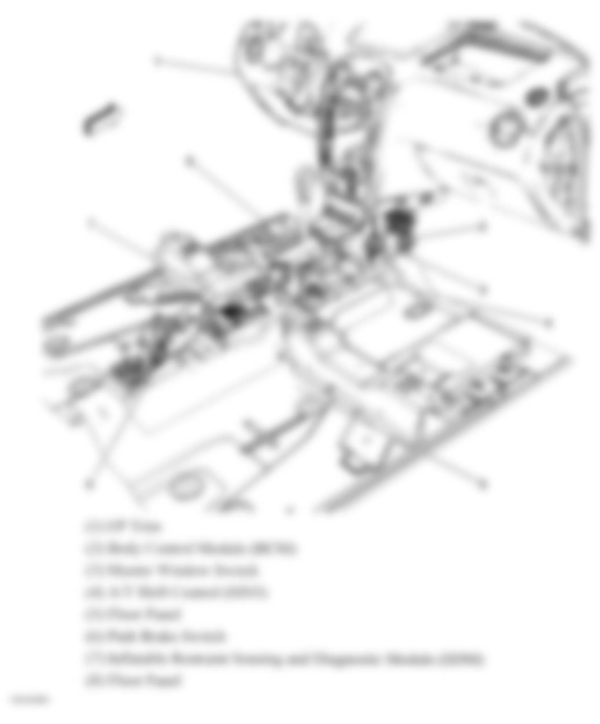 Chevrolet HHR LS 2009 - Component Locations -  Center Console Components