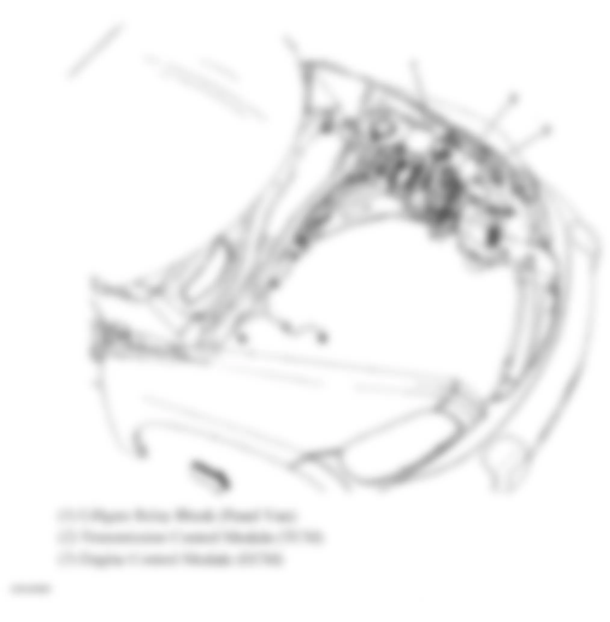 Chevrolet HHR LS 2009 - Component Locations -  Left Side Of Engine Compartment