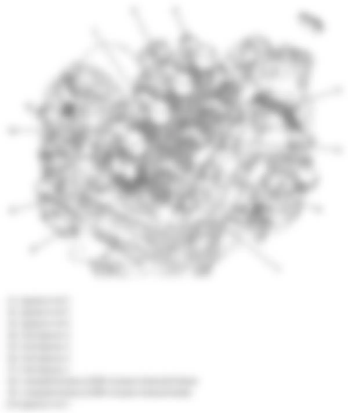 Chevrolet HHR LS 2009 - Component Locations -  Top Of Engine (2.0L)